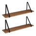 Floating Shelf Rustic Brown Black 2 Pk-28" 1