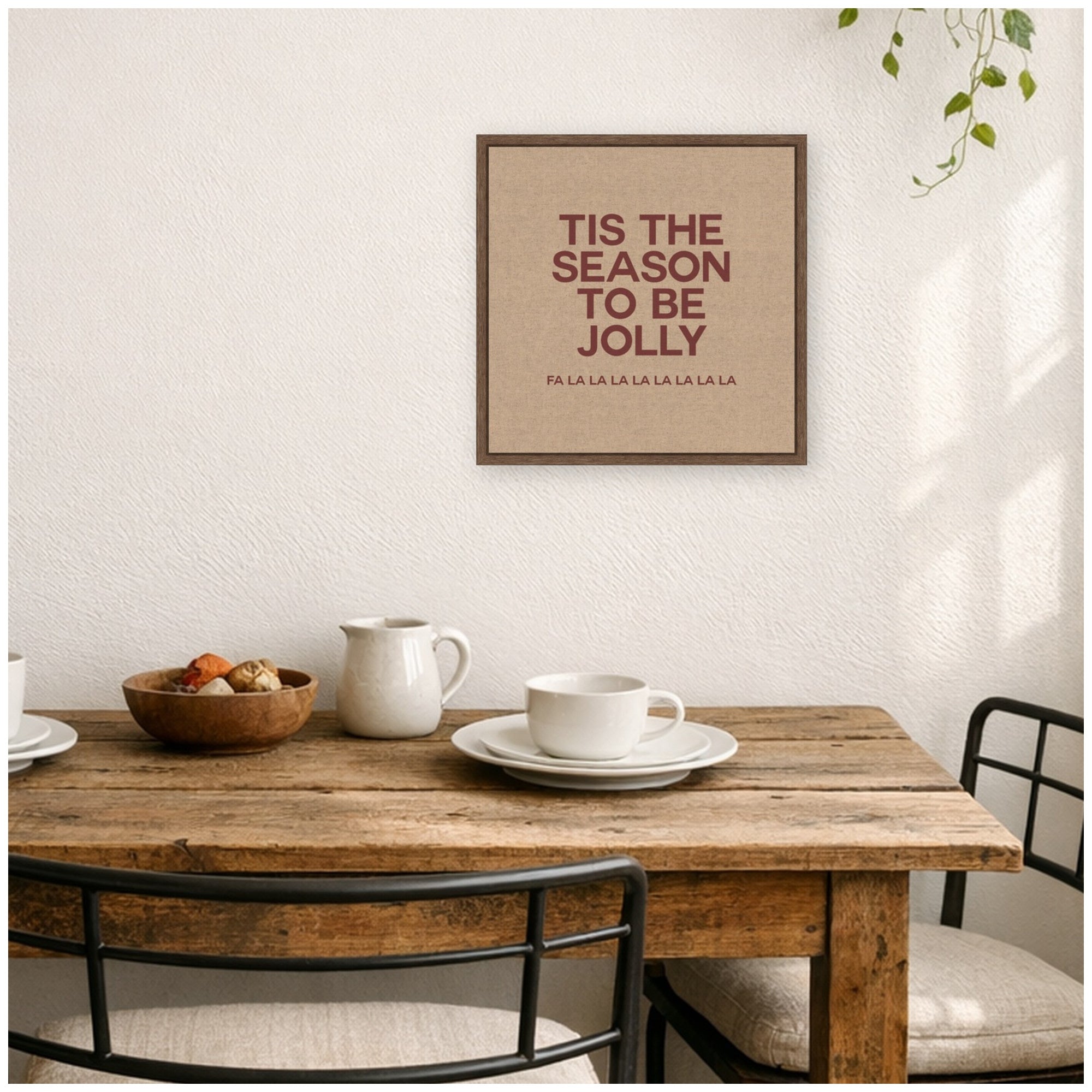 Framed Canvas Sylvie Walnut 16x16 6