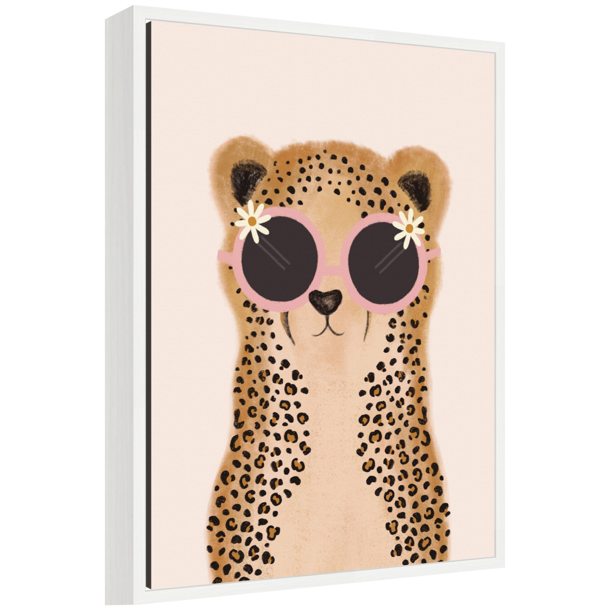 Lavish Leopard by Aislinn Simmonds Duchess Plum Framed Canvas Wall Art Print