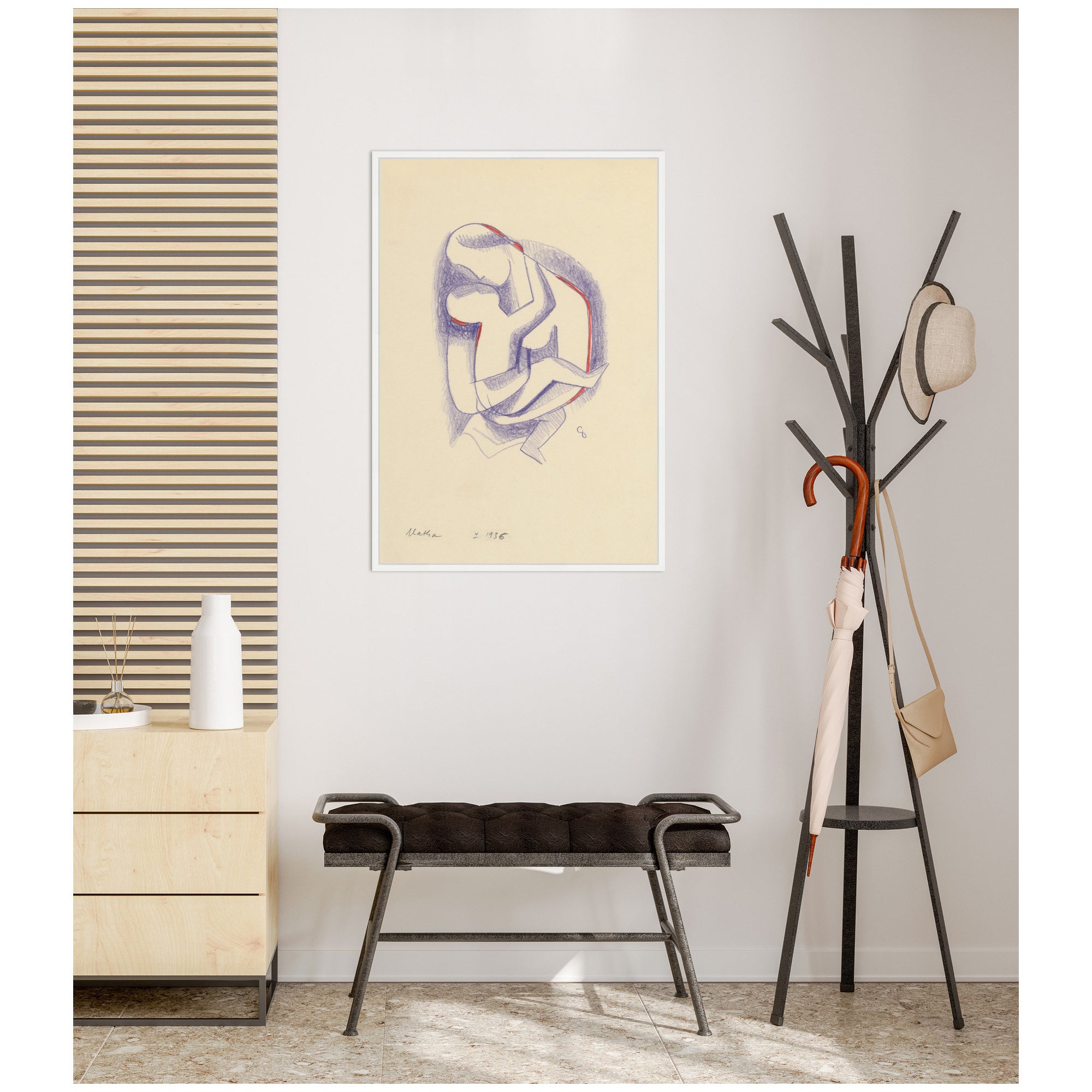 Mother 1936 Mikulas Galanda by Nostalgia Prints Framed Canvas Wall Art Print