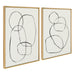 Art Set Sylvie Dark Gold 2 Piece Set 23x33 2