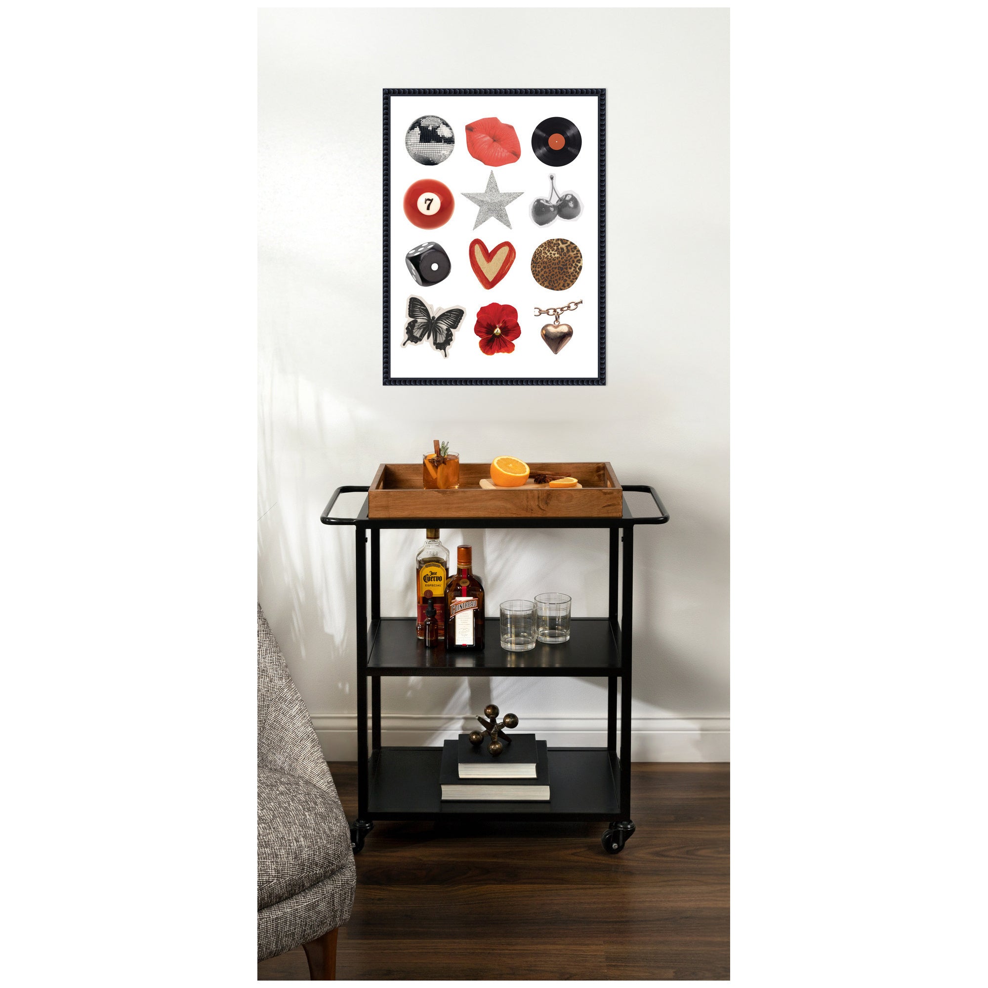 Cool Girl Collage by Megan Ryan Framed Canvas Wall Art Print