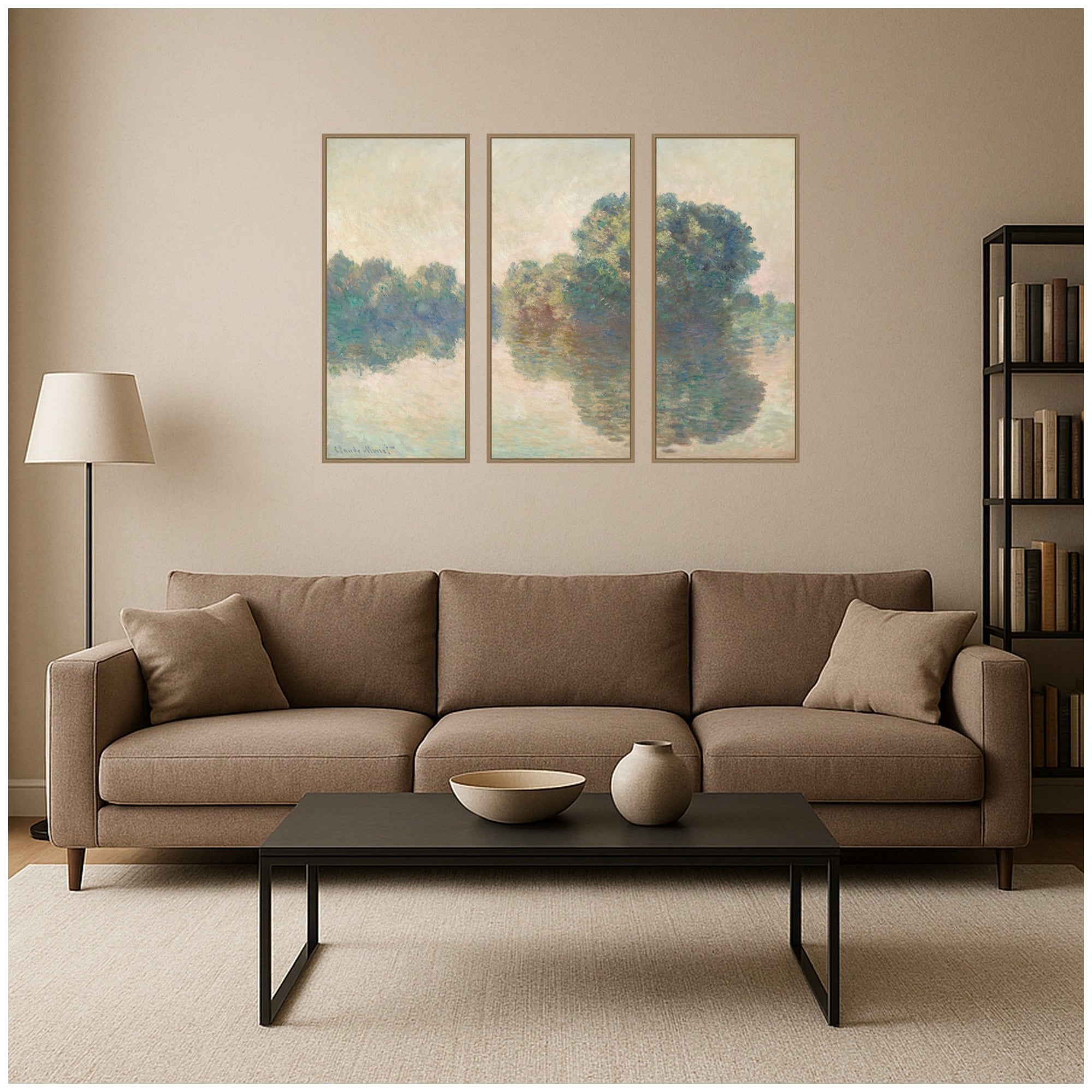 Art Set 3 Piece Set 18x40 Sylvie Dark Gold 7
