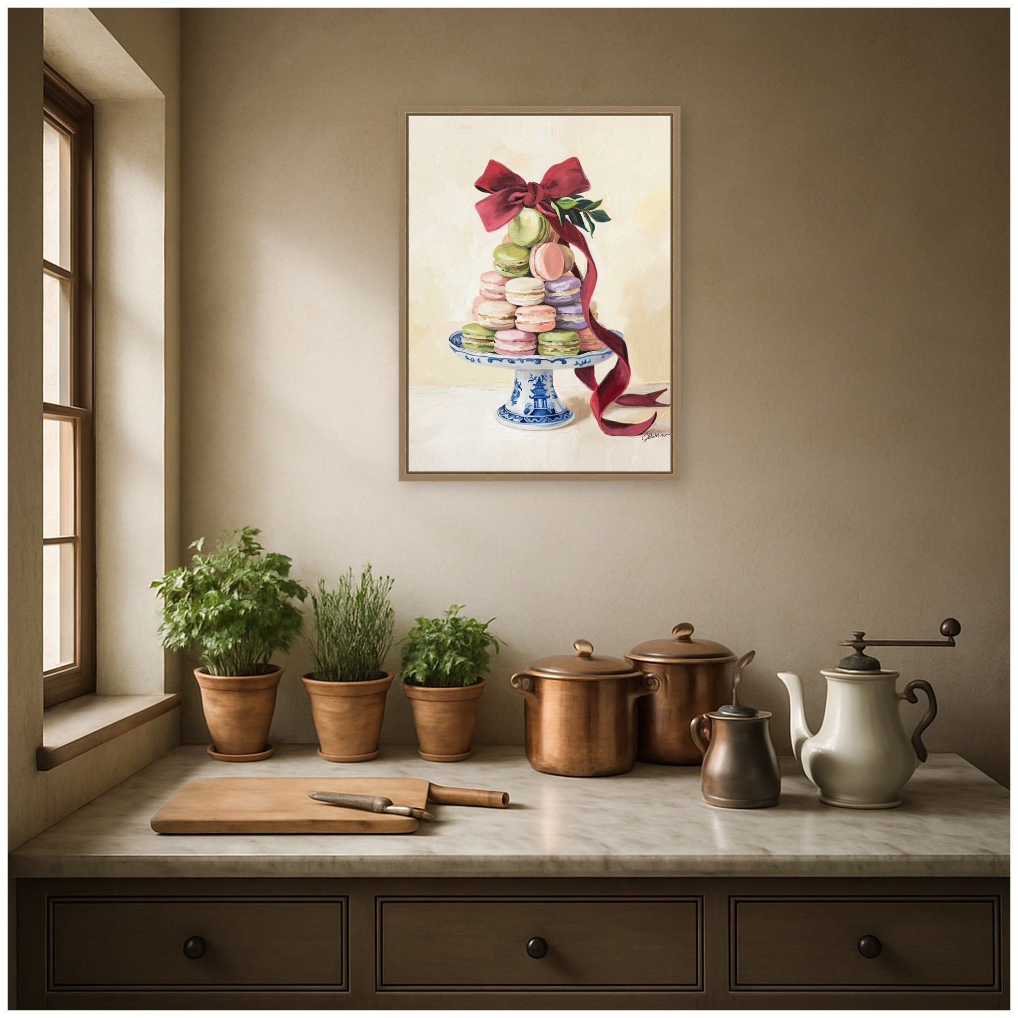 Framed Canvas Sylvie Dark Gold 18x24 6