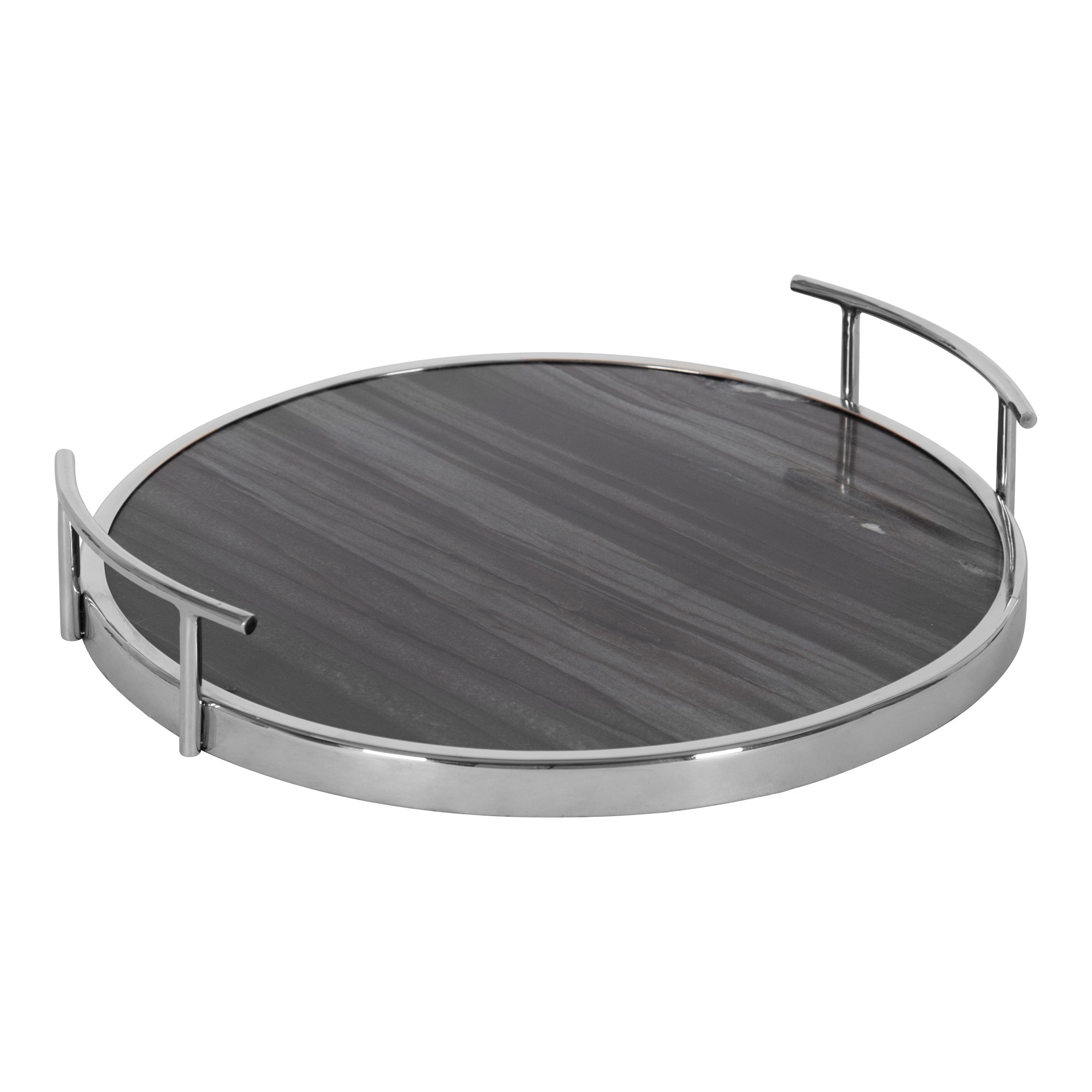 Serving Tray Gray 14" Diameter 1