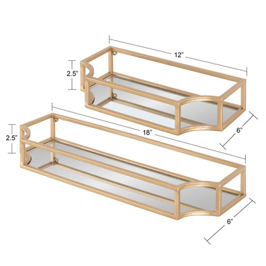 Floating Shelf Gold 2 Piece 2