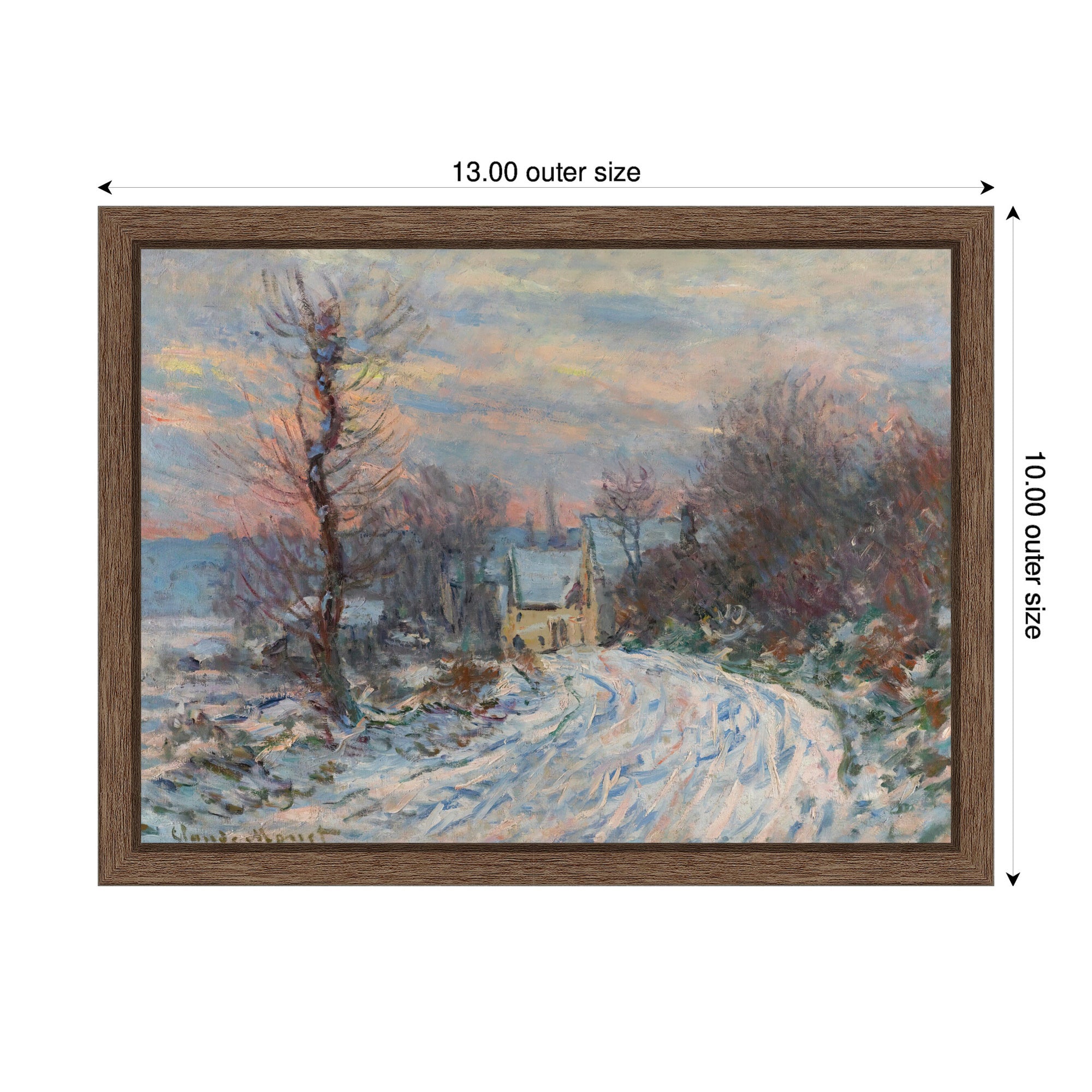 Framed Canvas Sylvie Walnut 13x10 2