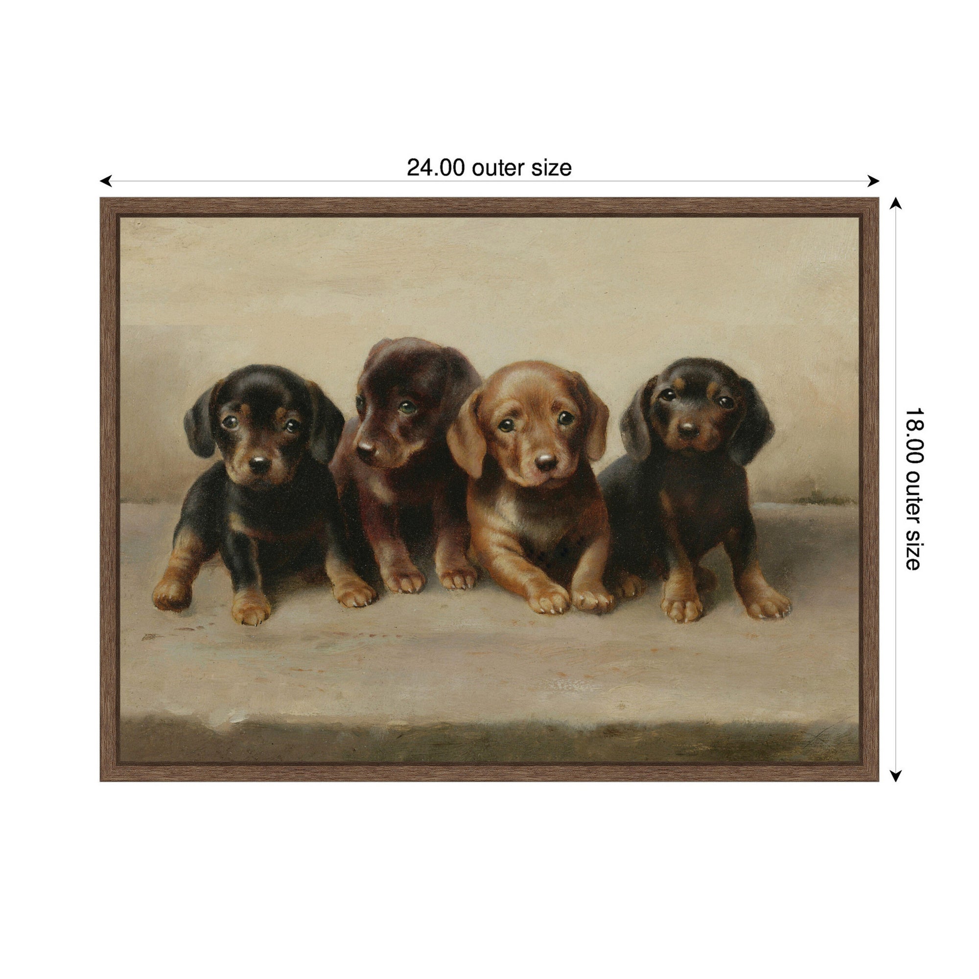 Framed Canvas 24x18 Sylvie Walnut 2