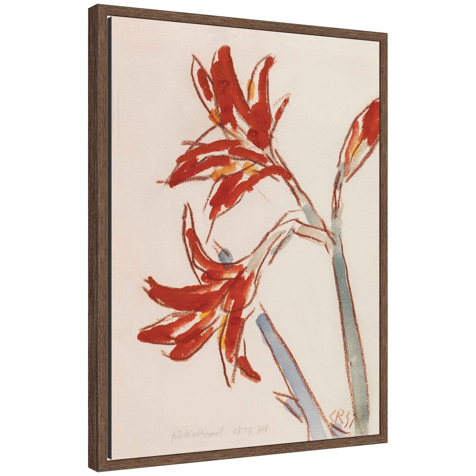 Framed Canvas Sylvie Walnut 18x24 1