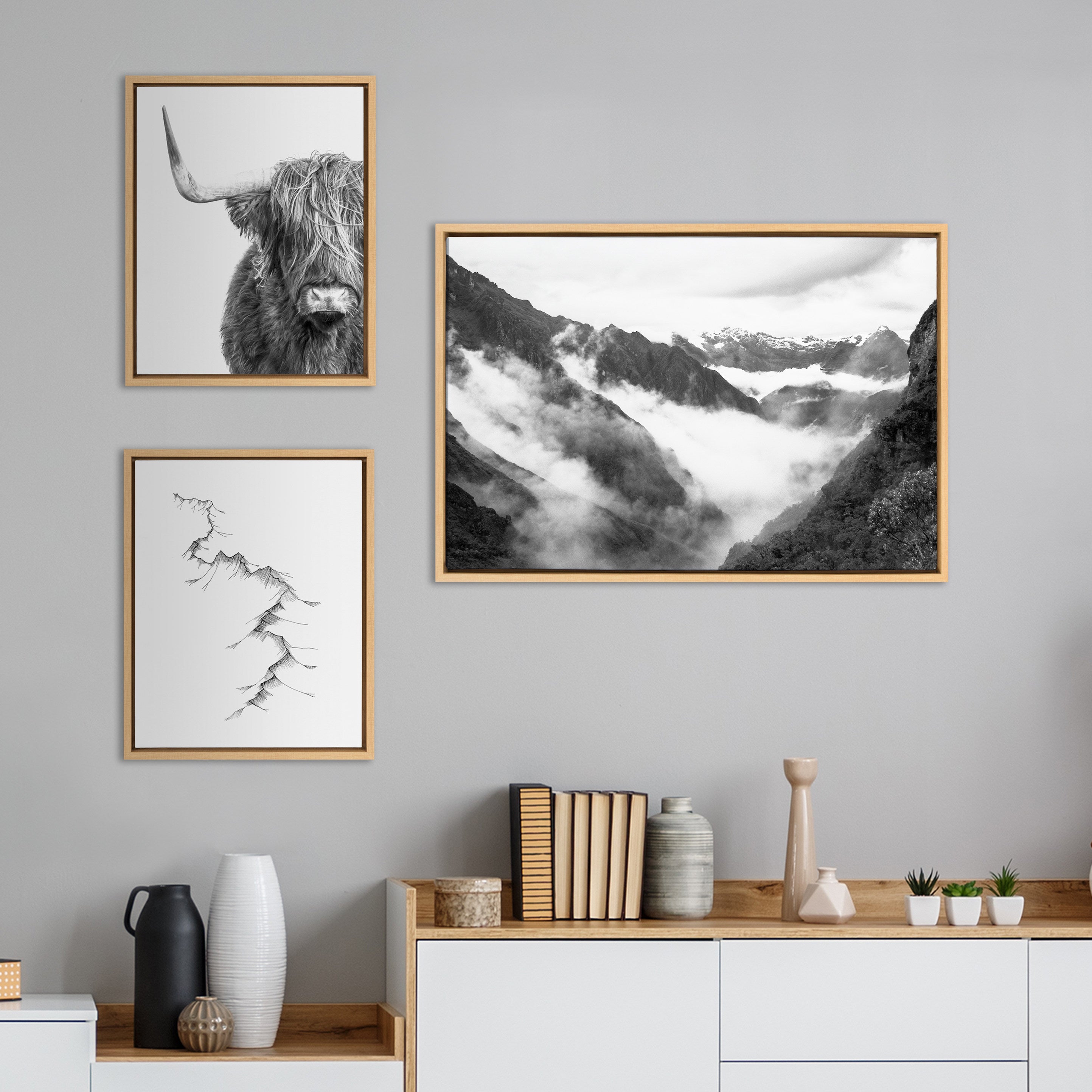 Art Set Sylvie Natural 3 Piece Set 6