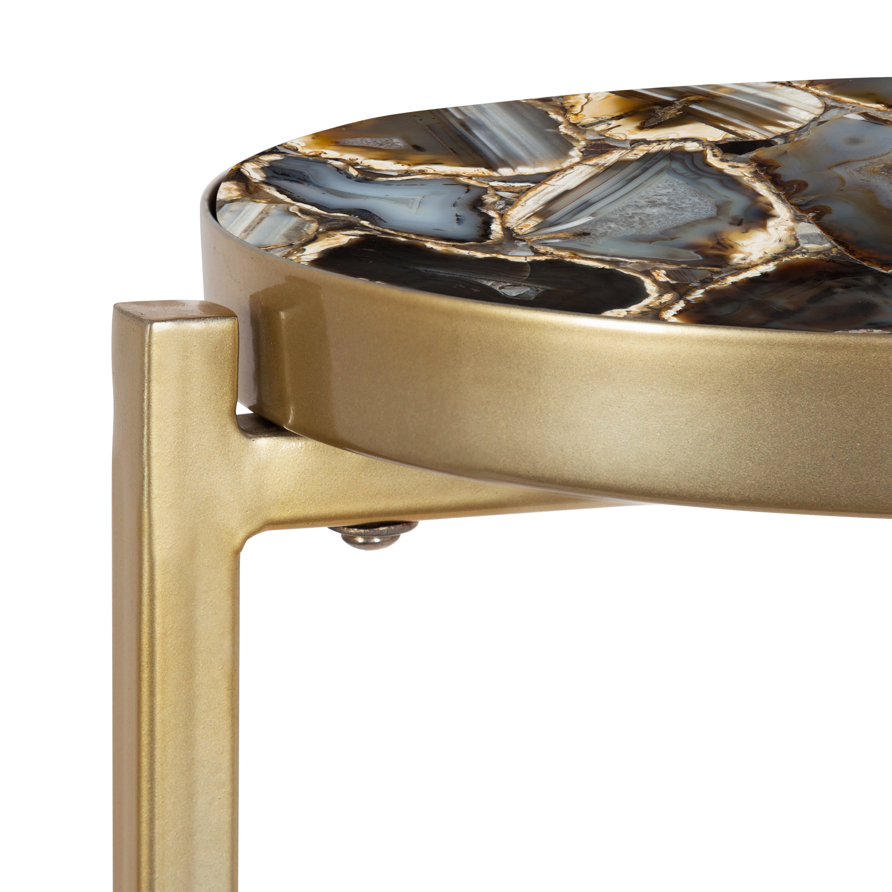 Drink Table Black Gold 9x9x23 4