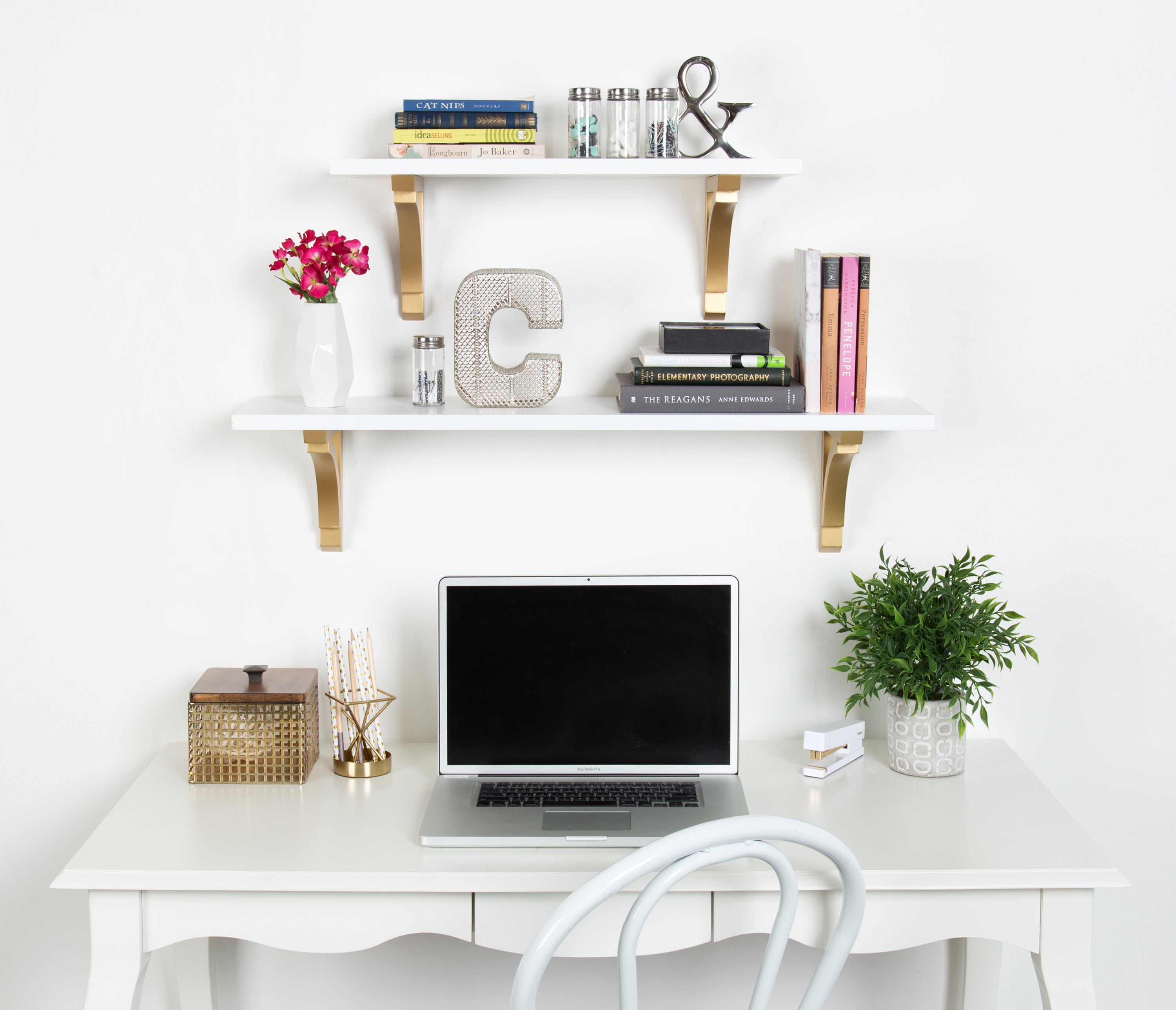 Floating Shelf 36" White Gold 7