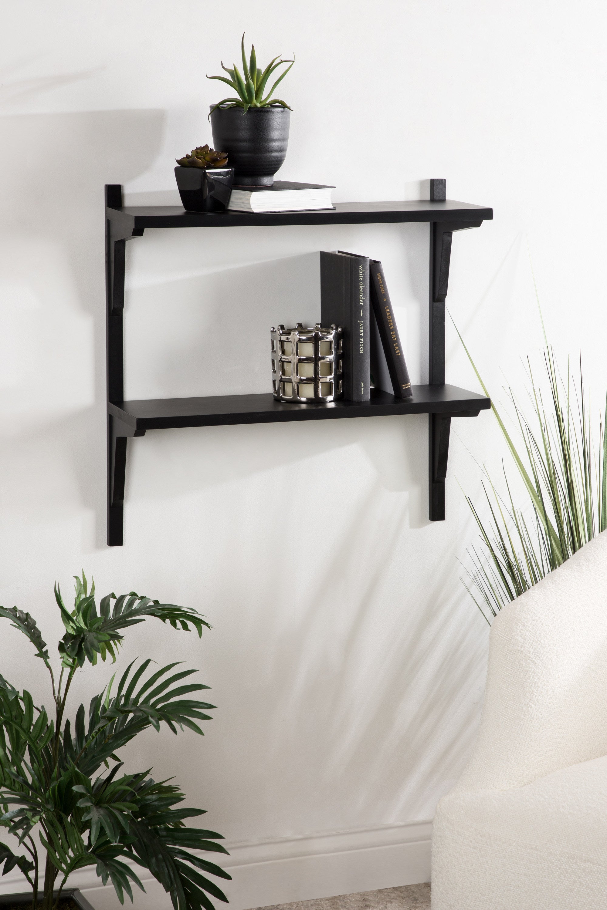 Accent Shelf Black 24x8x24 7