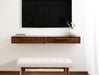 Floating Console Table Walnut Brown 30x9x6 8