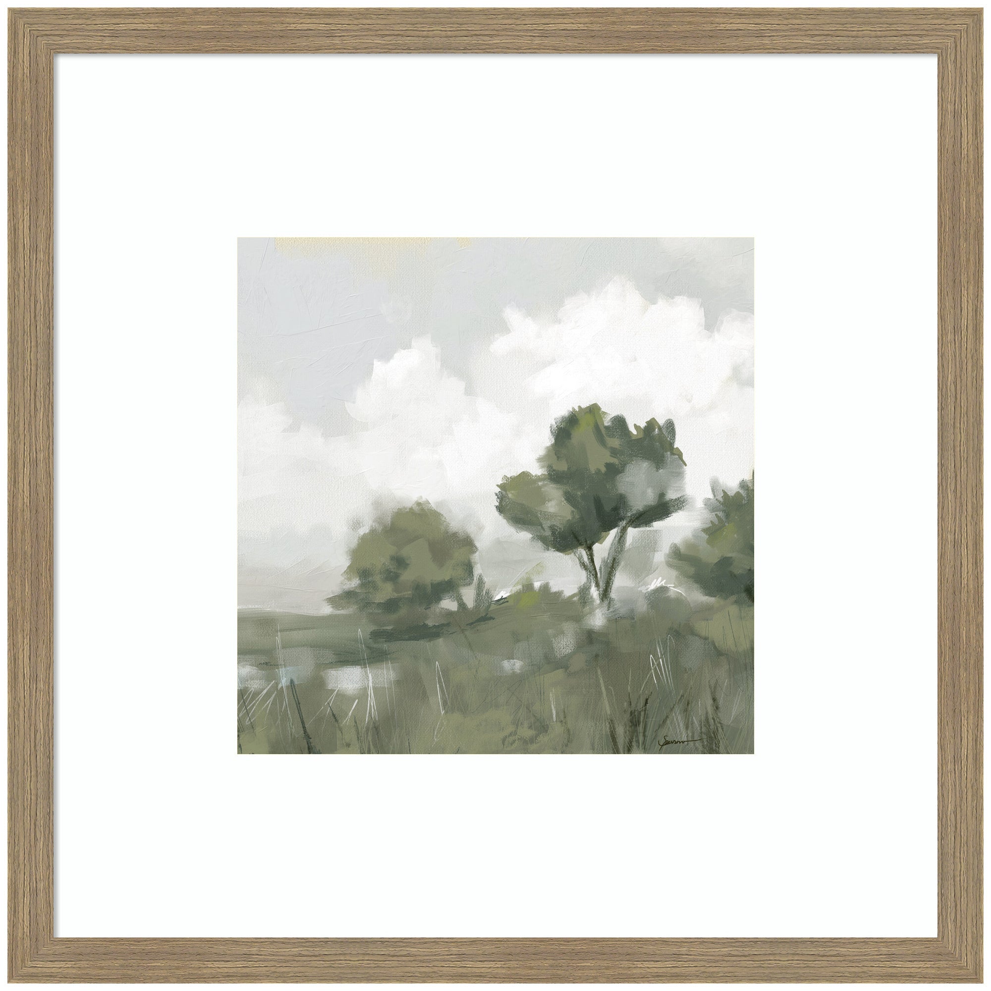 Shades of Olive No. 2 by Mary Sparrow Framed Wall Art Print