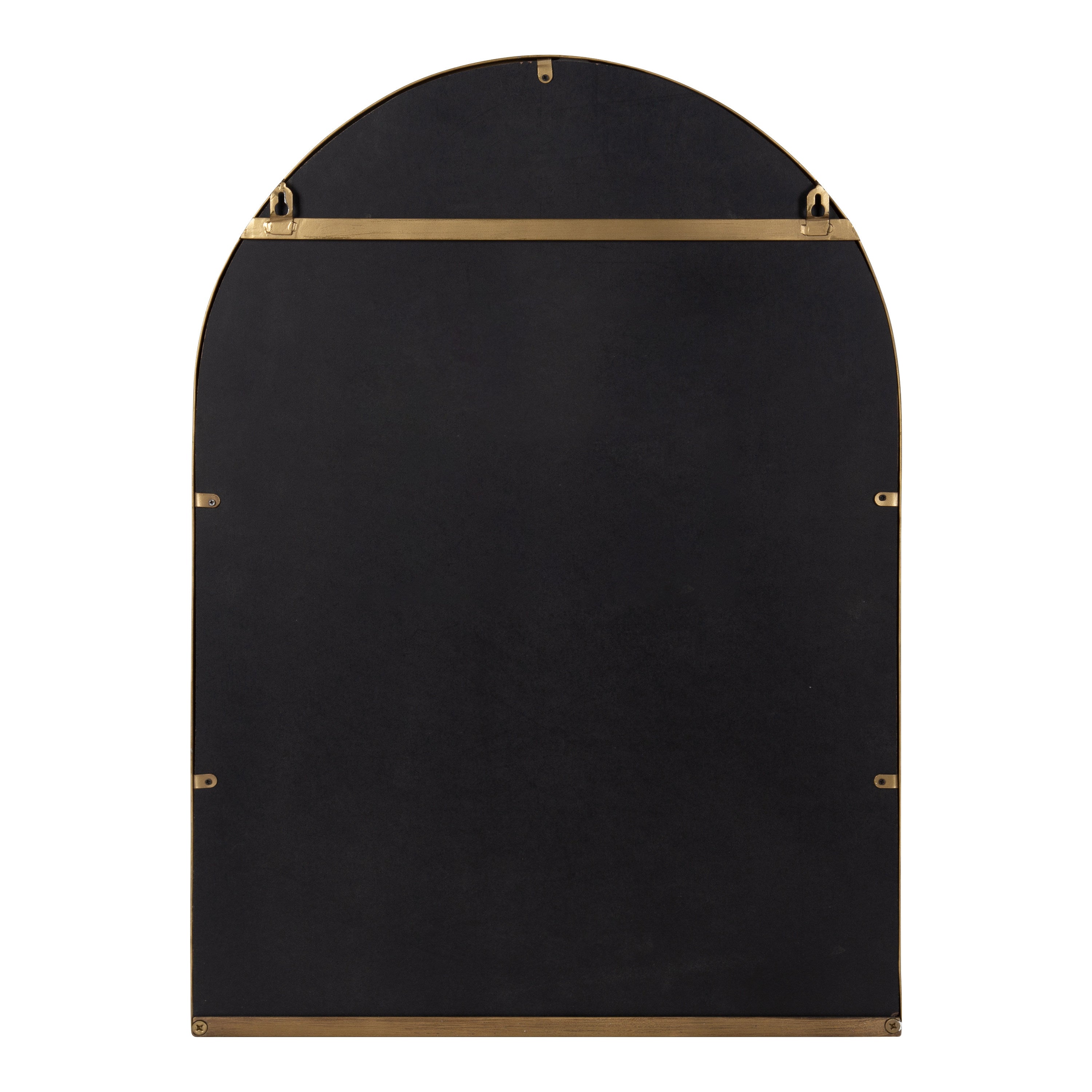 Estero Metal Framed Arch Wall Mirror with Shelf