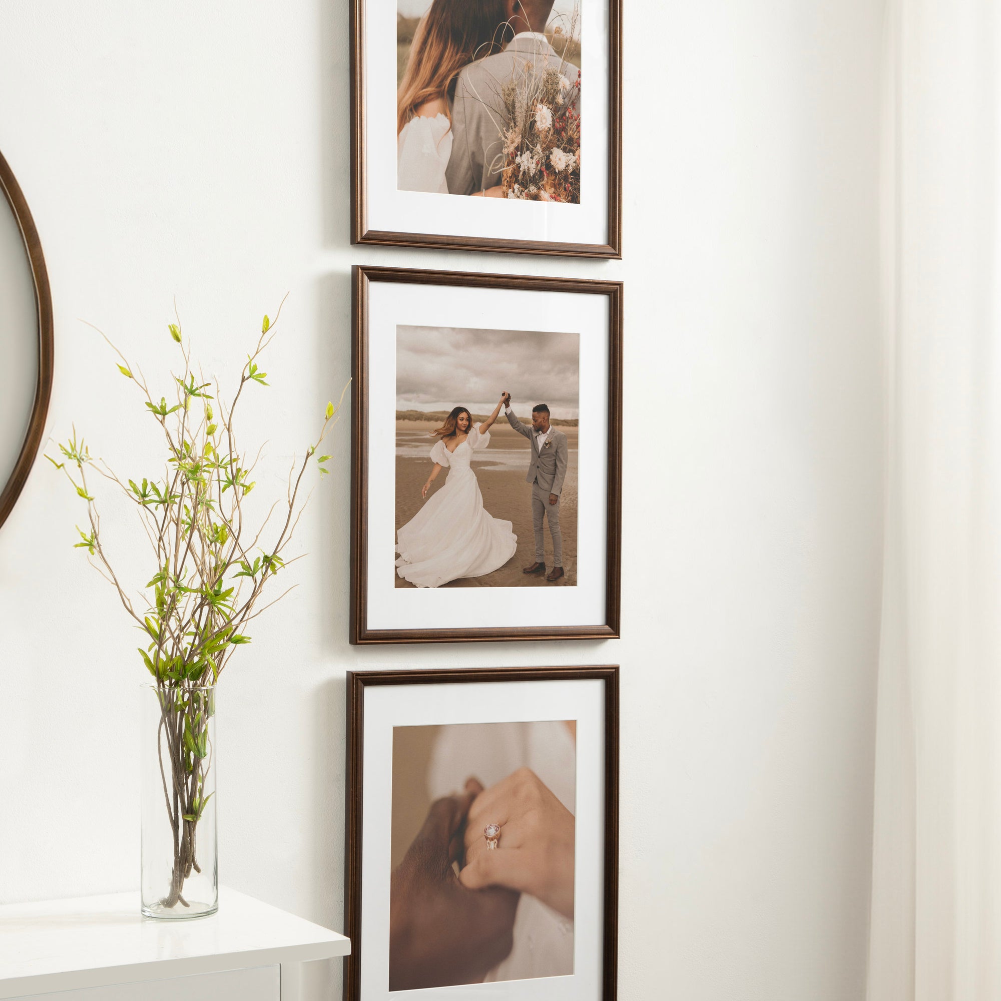 Wall Frame 14x18 matted to 11x14 Bronze 7