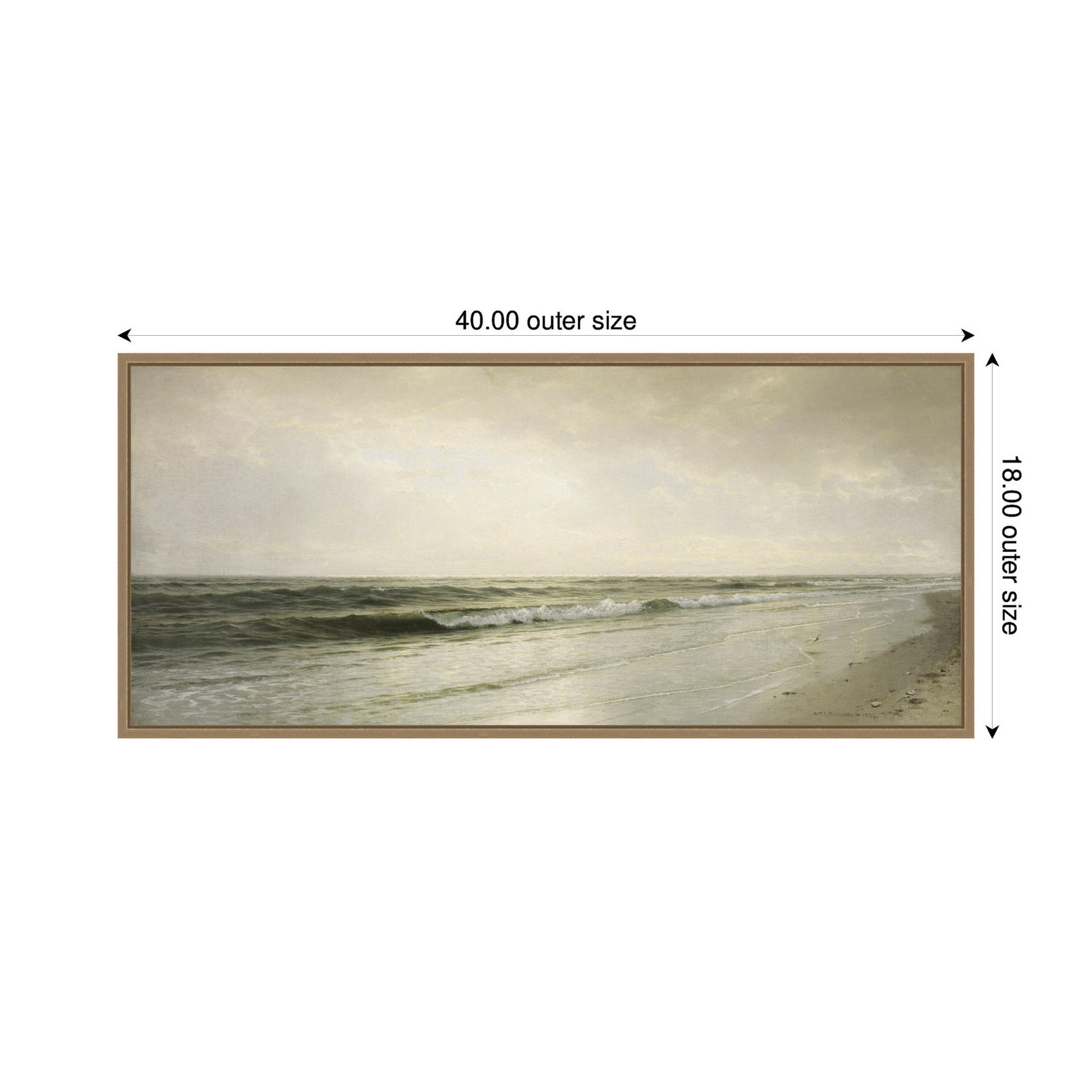 Framed Canvas Sylvie Dark Gold 40x18 2
