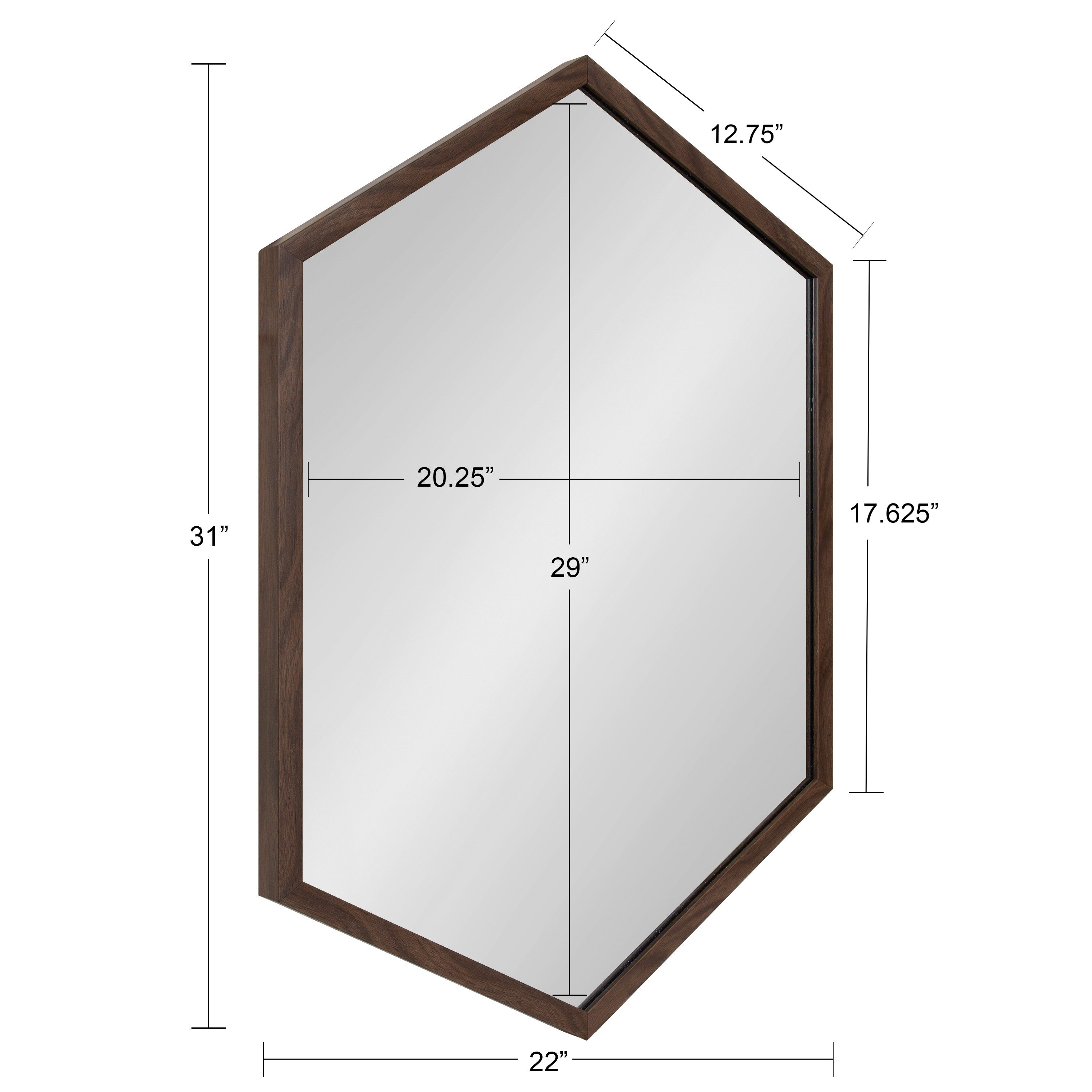 Laverty Framed Hexagon Wall Mirror