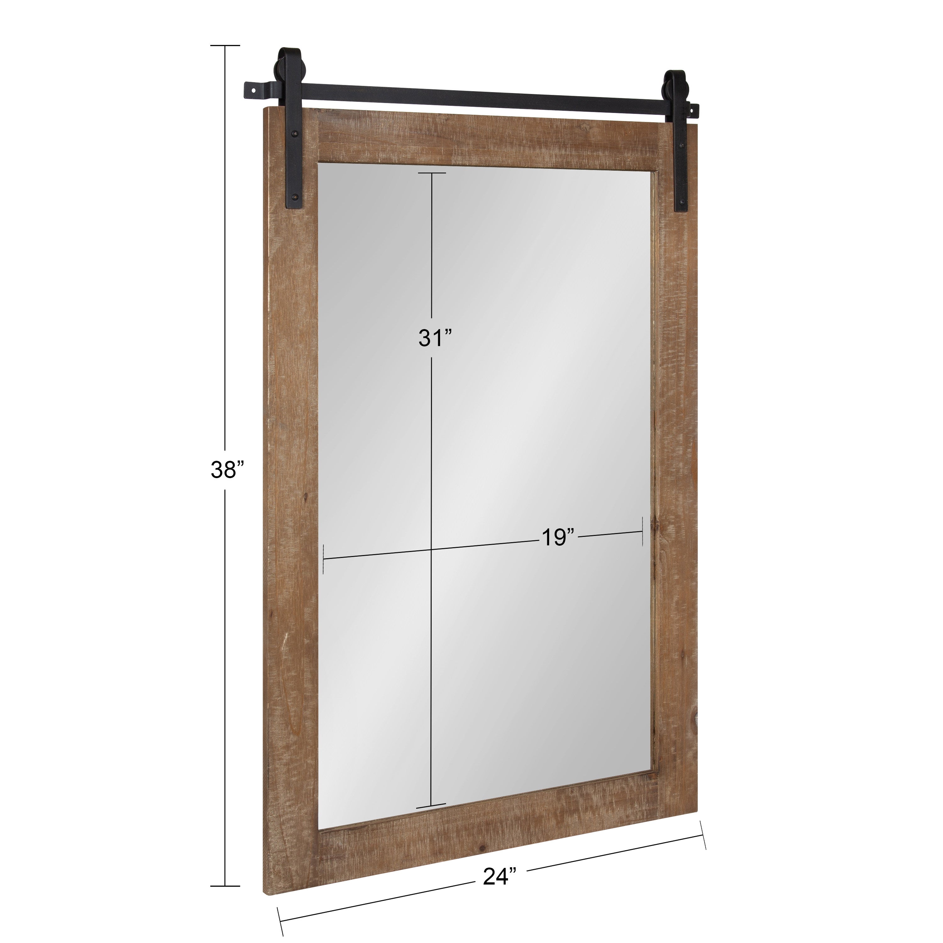 Rectangle Mirror Rustic Brown 24x38 5
