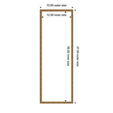Dry Erase Board Bradford Bead Gold 13x37 2
