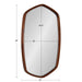 Hexagon Mirror Walnut Brown 20x36 5