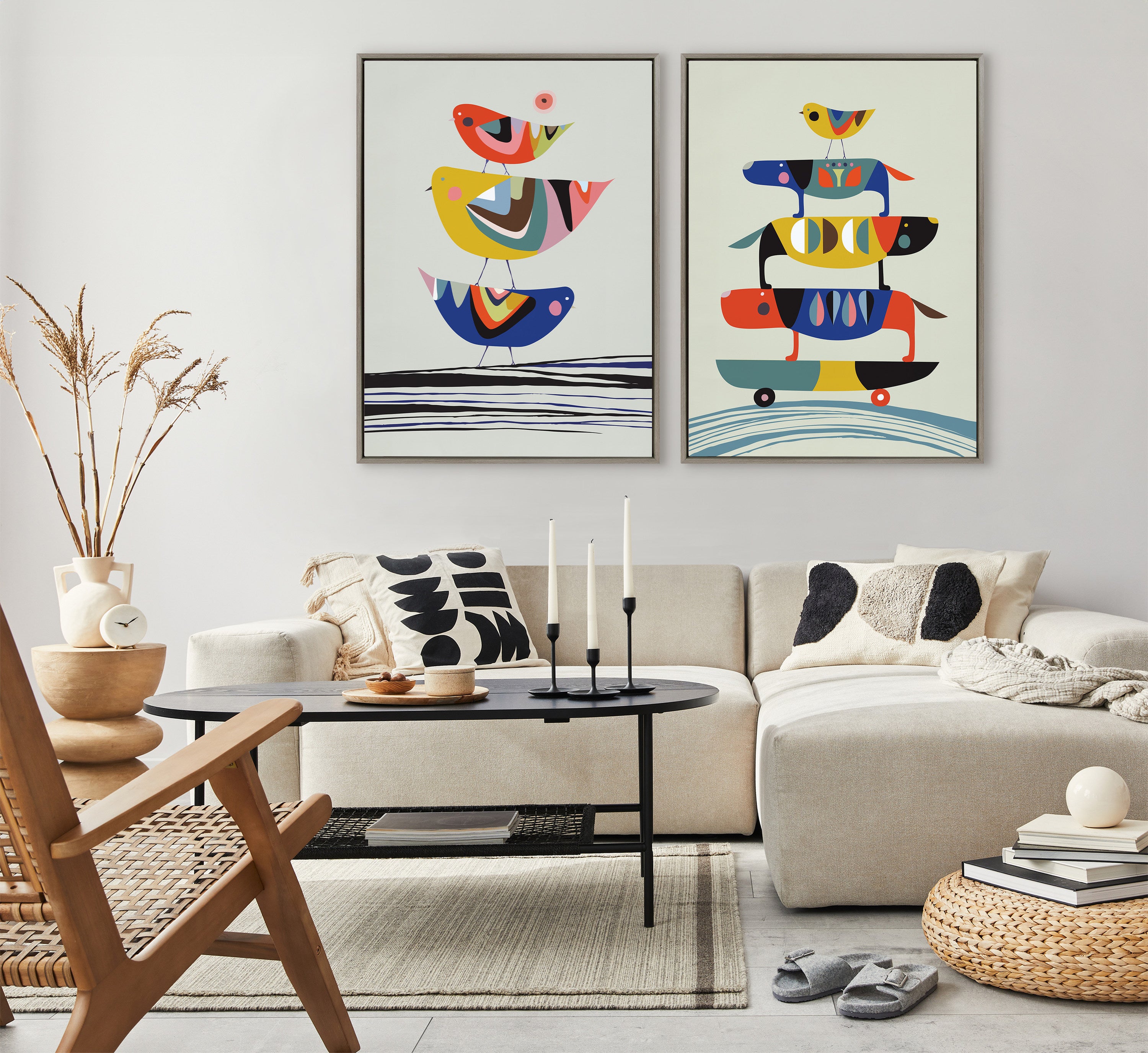 Framed Canvas Sylvie Graywash 31.5x41.5 6