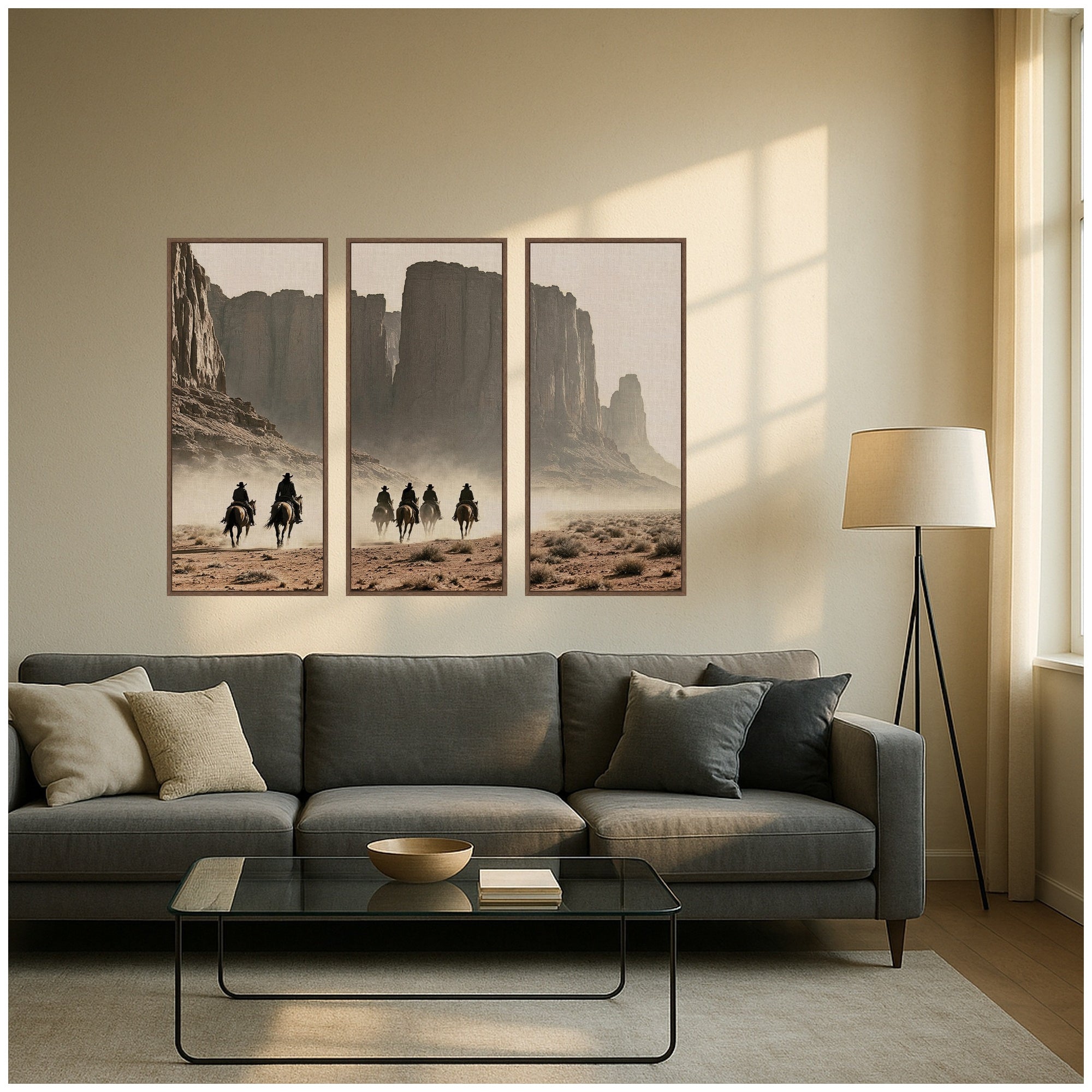 Art Set Sylvie Walnut 3 Piece Set 18x40 5