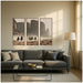 Art Set Sylvie Walnut 3 Piece Set 18x40 5