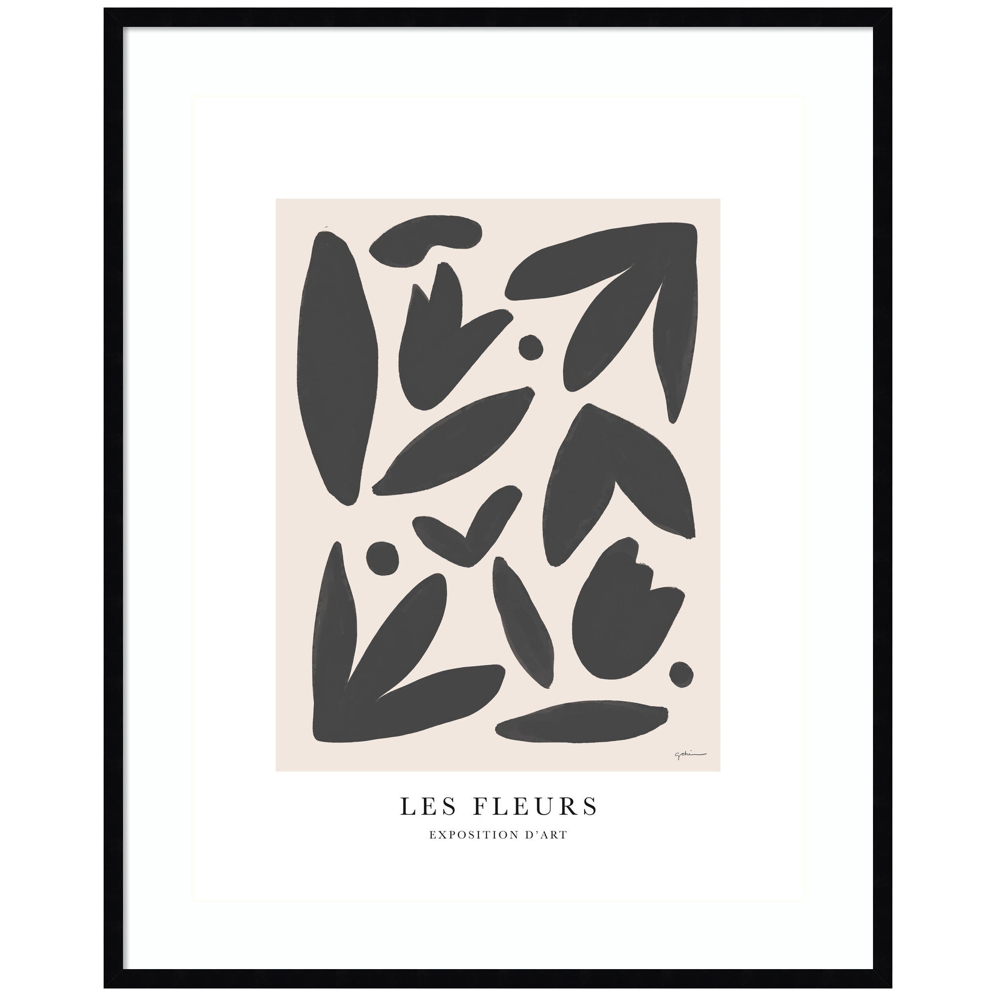 Exposition d Art Les Fleurs by Gabrielly Guedes Framed Wall Art Print
