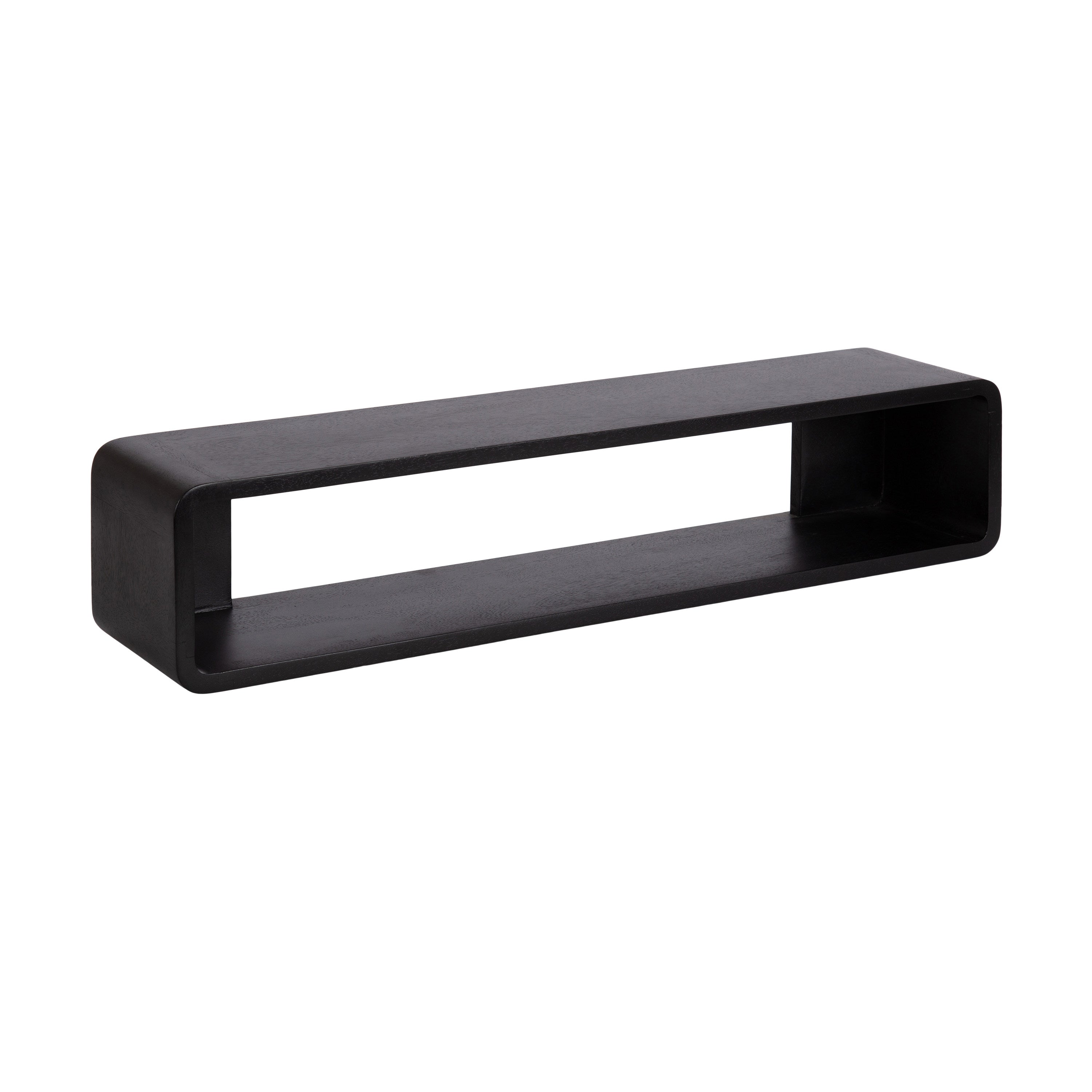 Floating Console Table Black 30x7x7 1