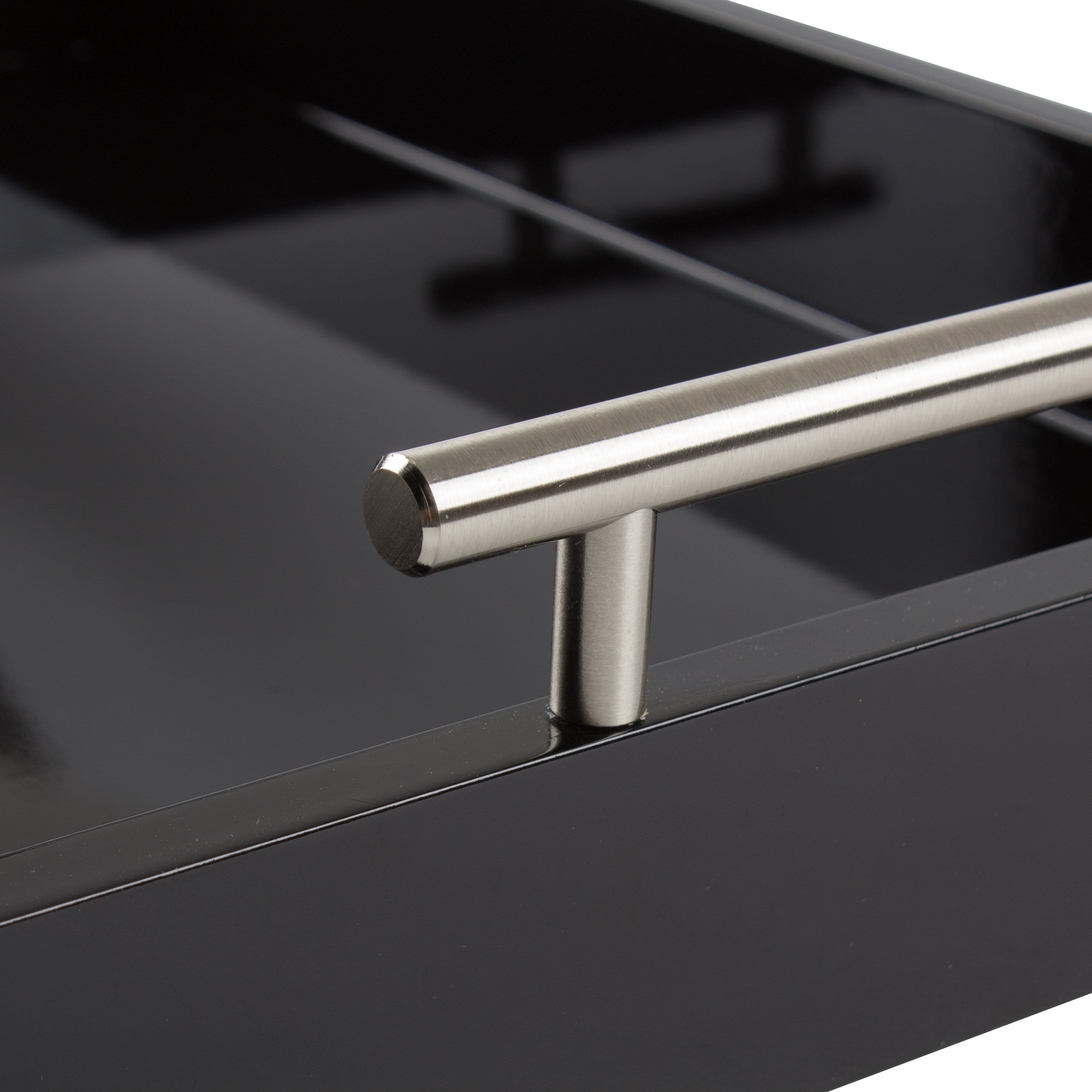 Single Tray Black Silver 17x13 3
