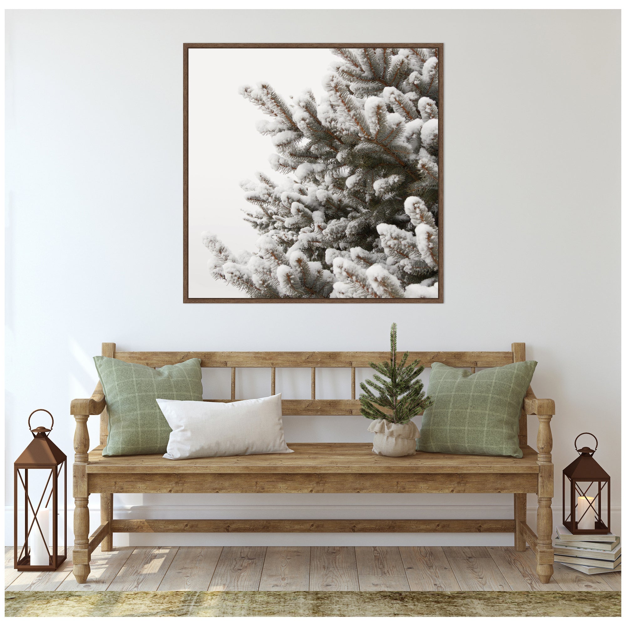 Framed Canvas Sylvie Walnut 30x30 5