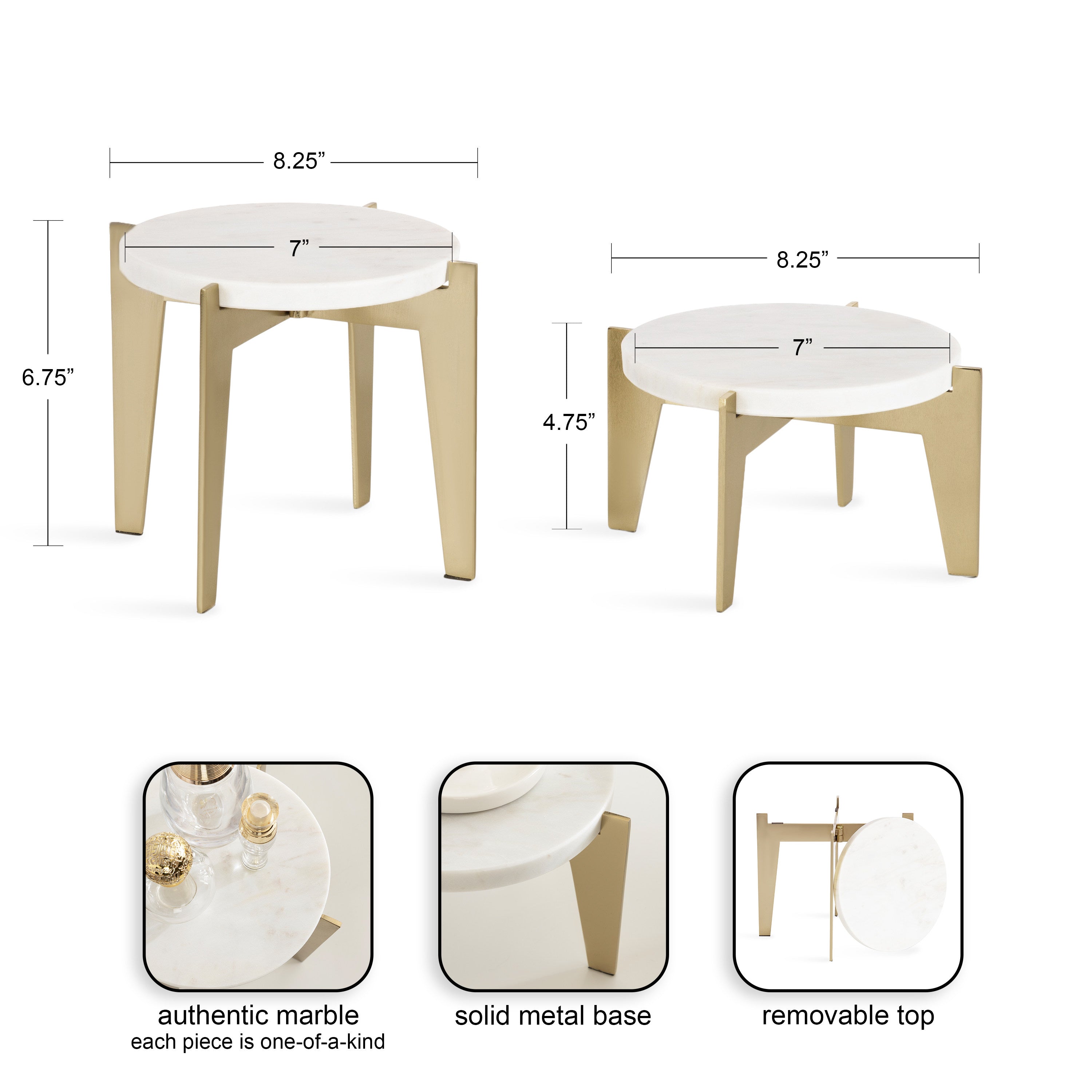 Icelyn Round Plant Stand Set