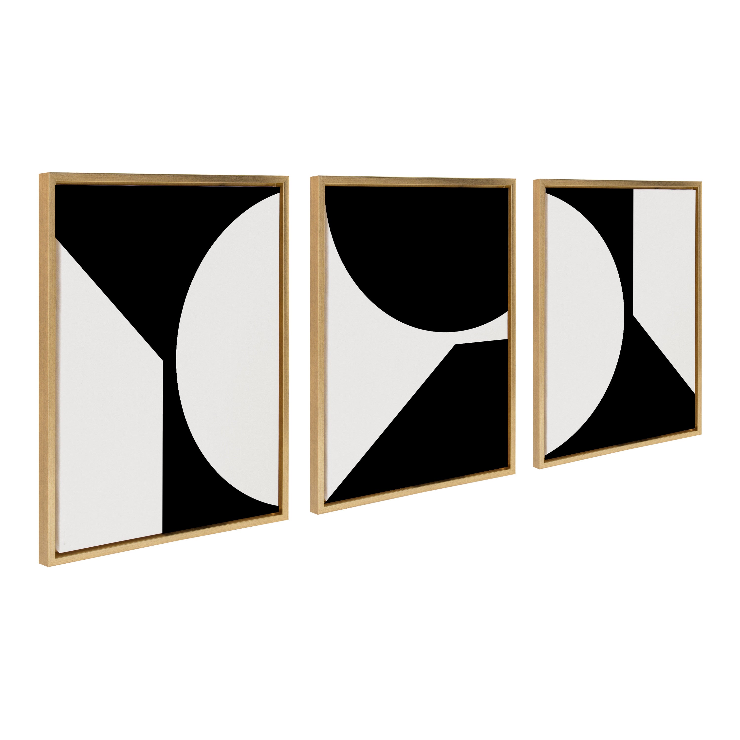 Art Set 3 Piece Set 18x24 Sylvie Bright Gold 1