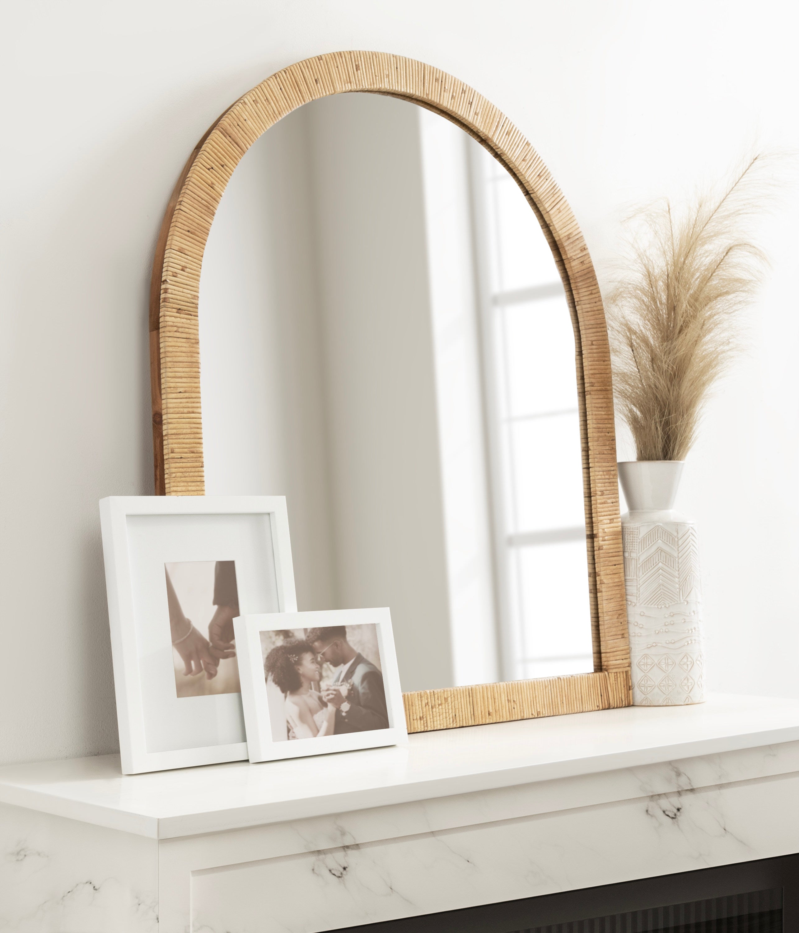 Arch Mirror 28x32 Natural 7