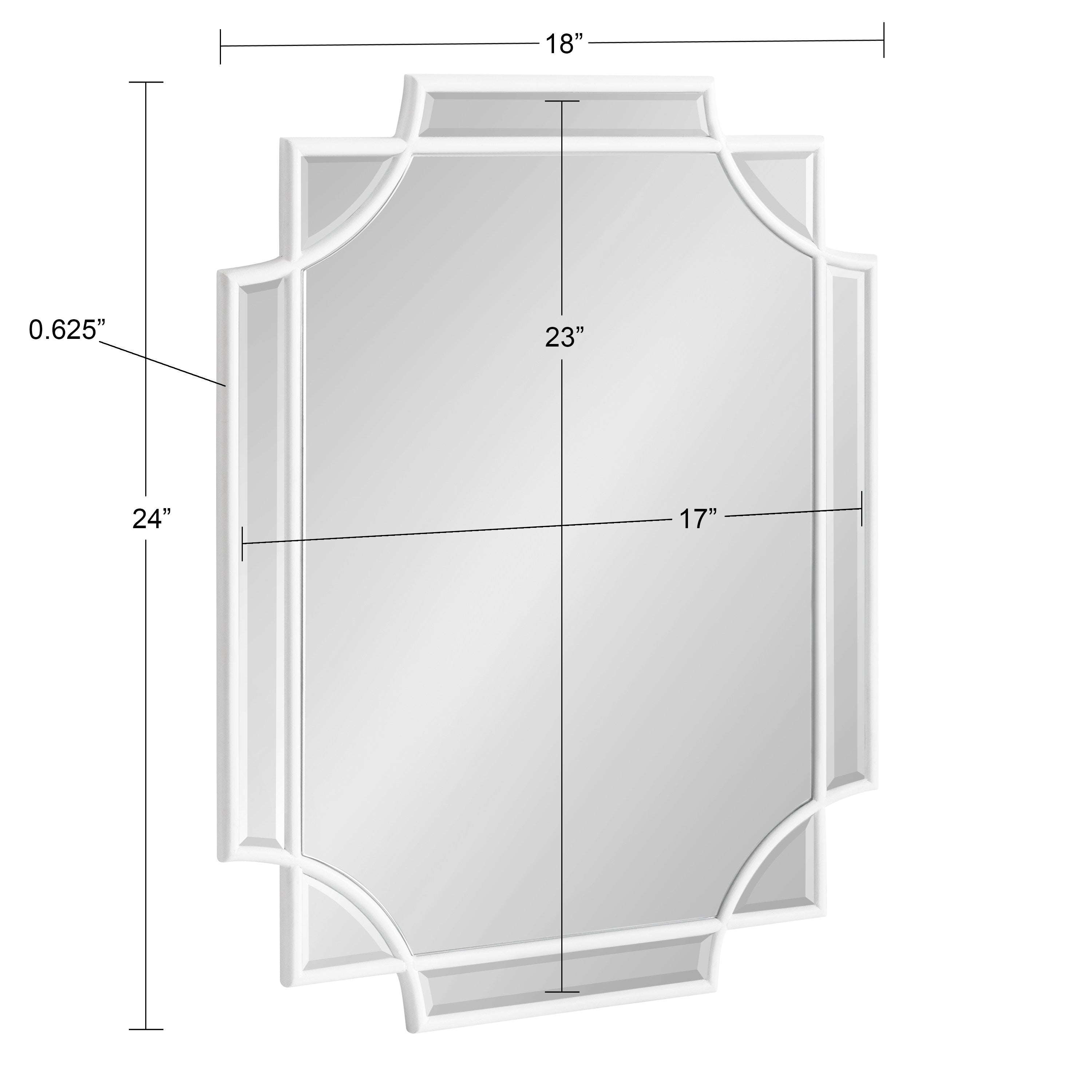 Scallop Mirror 18x24 White 5