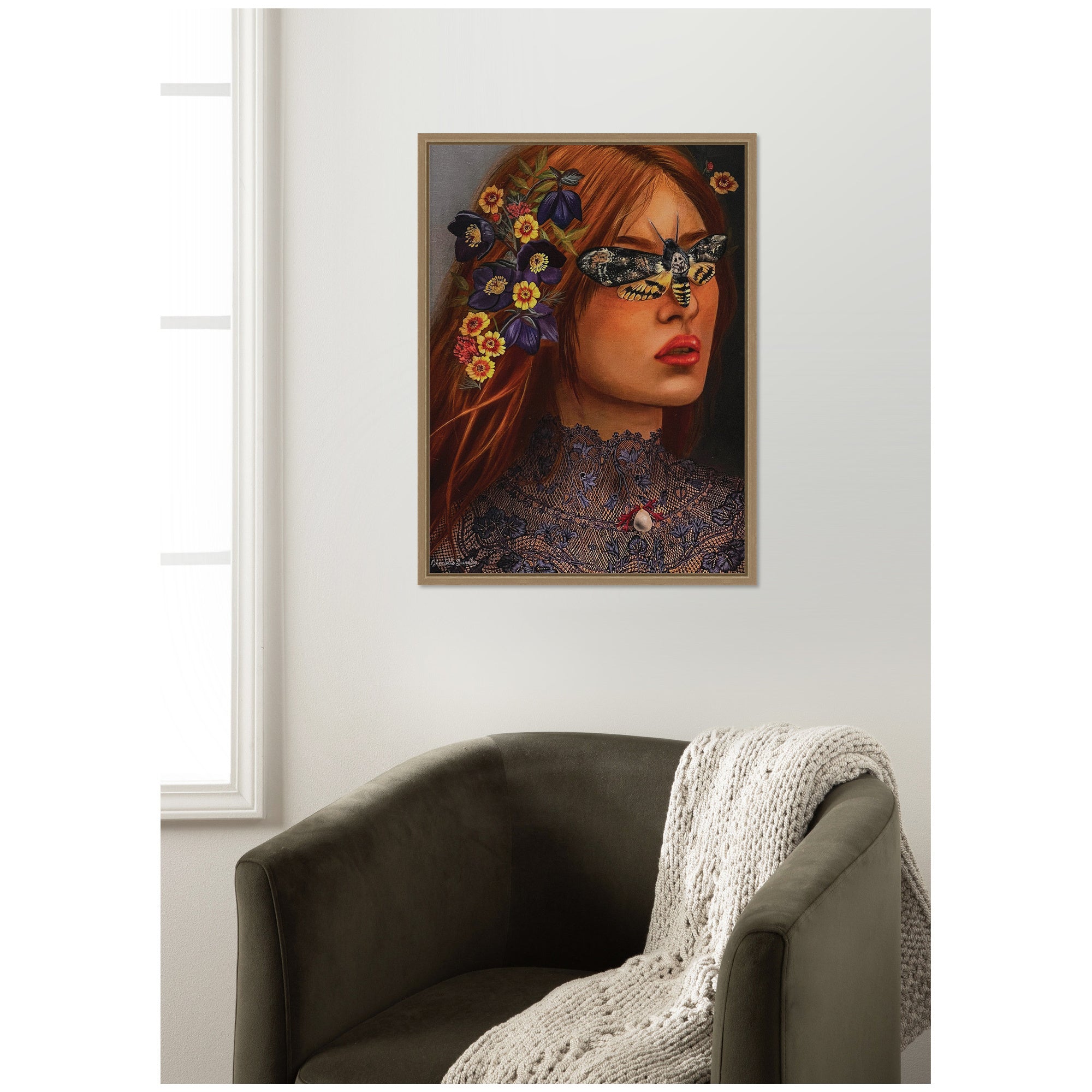 Framed Canvas Sylvie Dark Gold 18x24 5