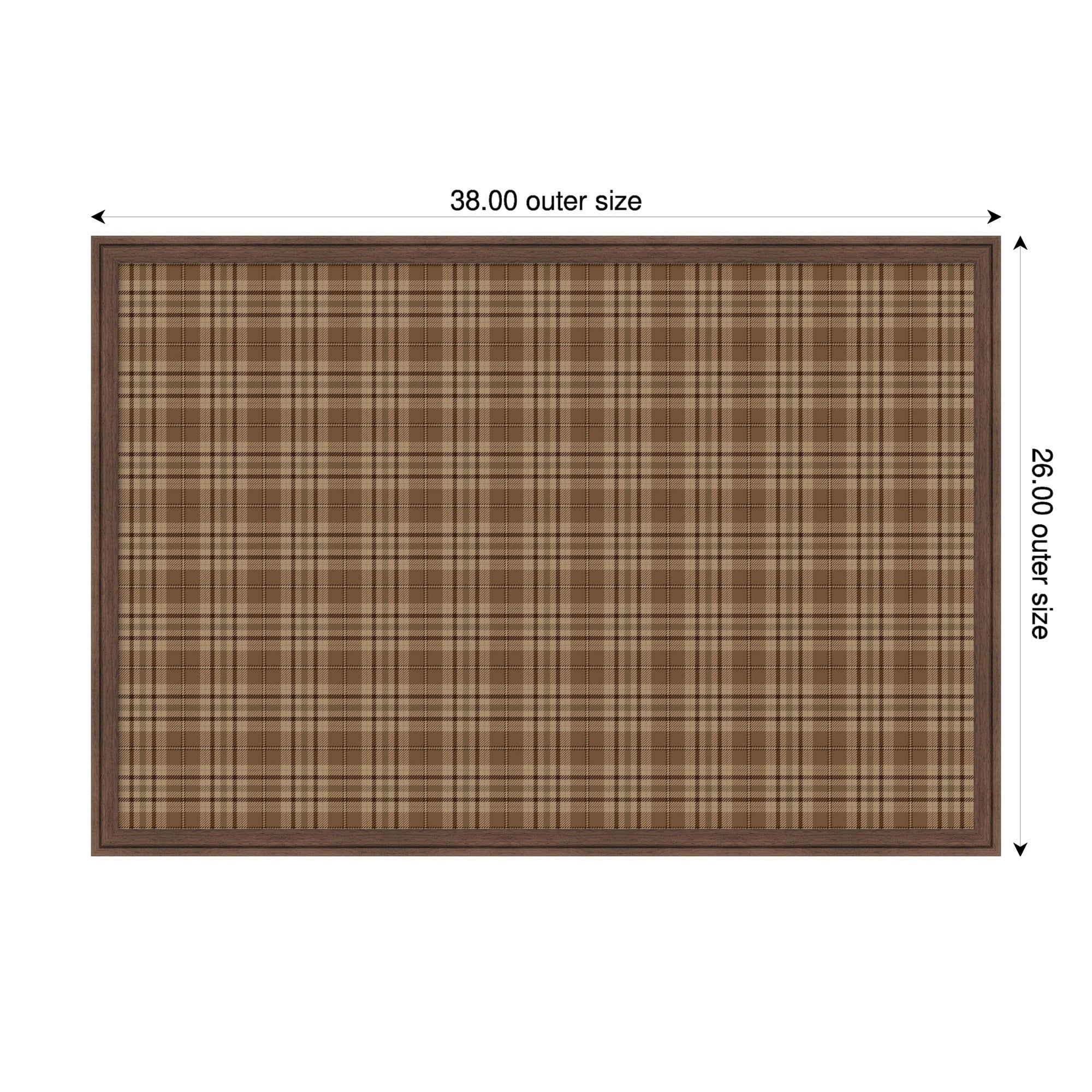 Pinboard 38x26 Florence Medium Brown 2