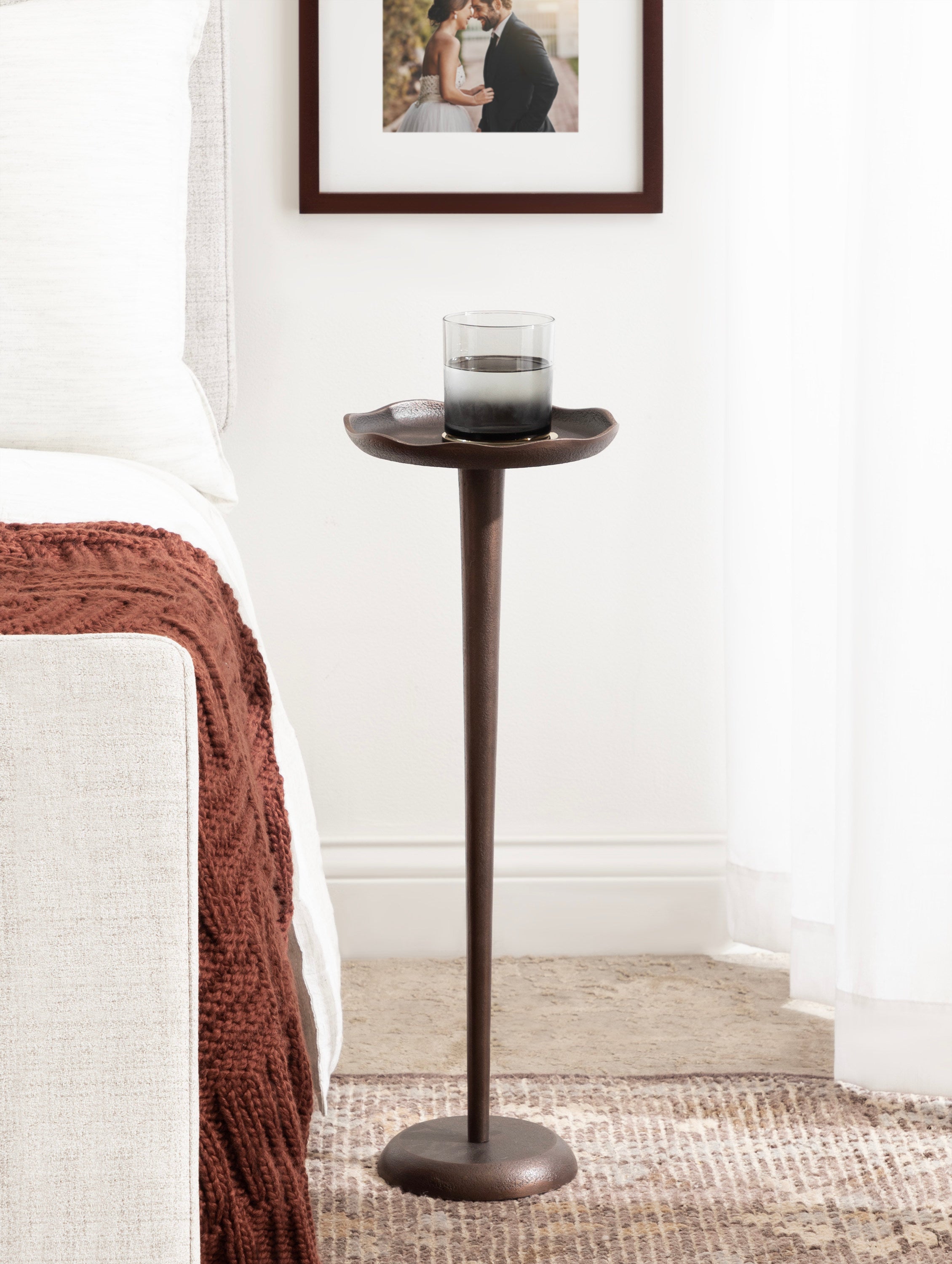 Drink Table Bronze 8x8x22 6