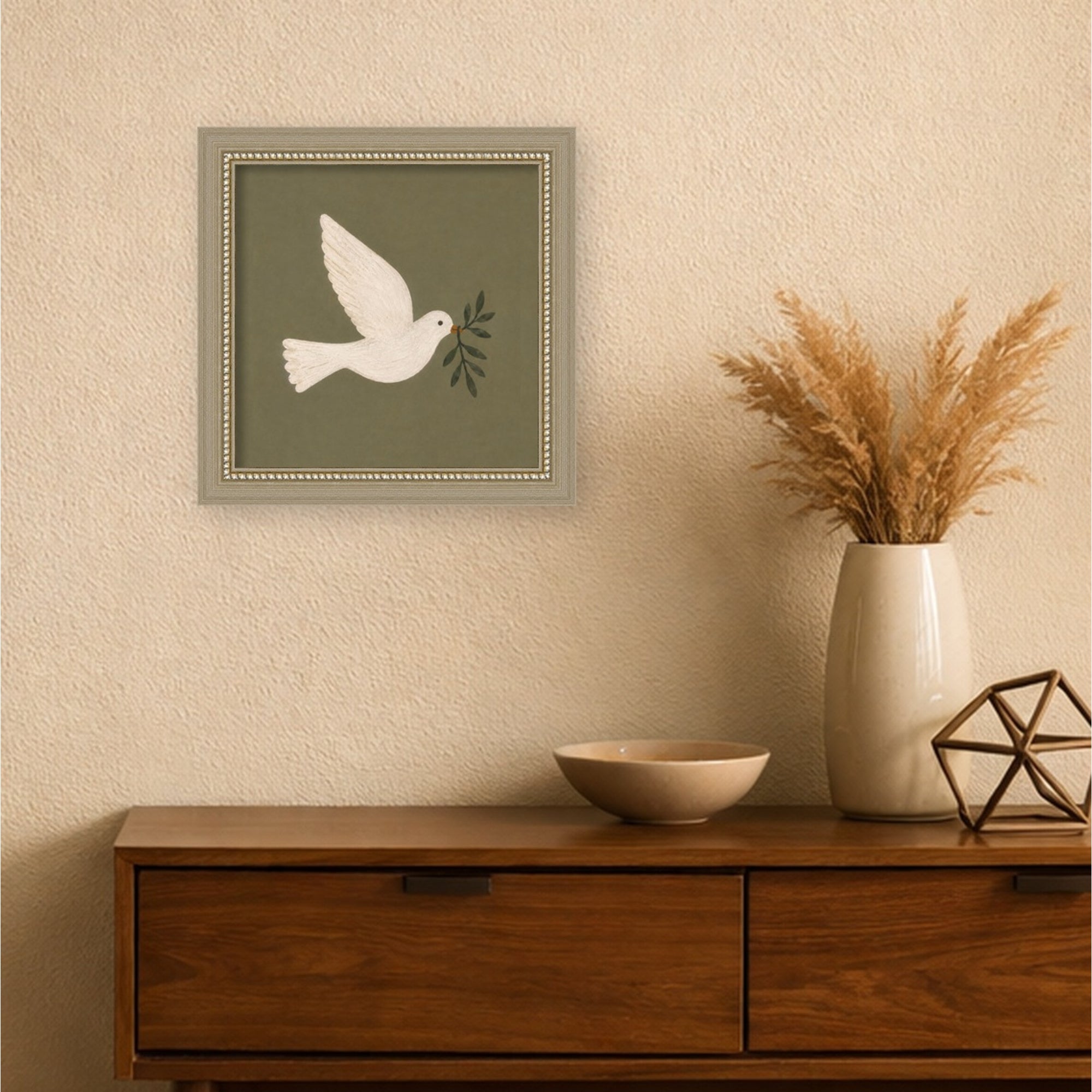 Mounted Canvas Belmont Distress Silver 12x12 6