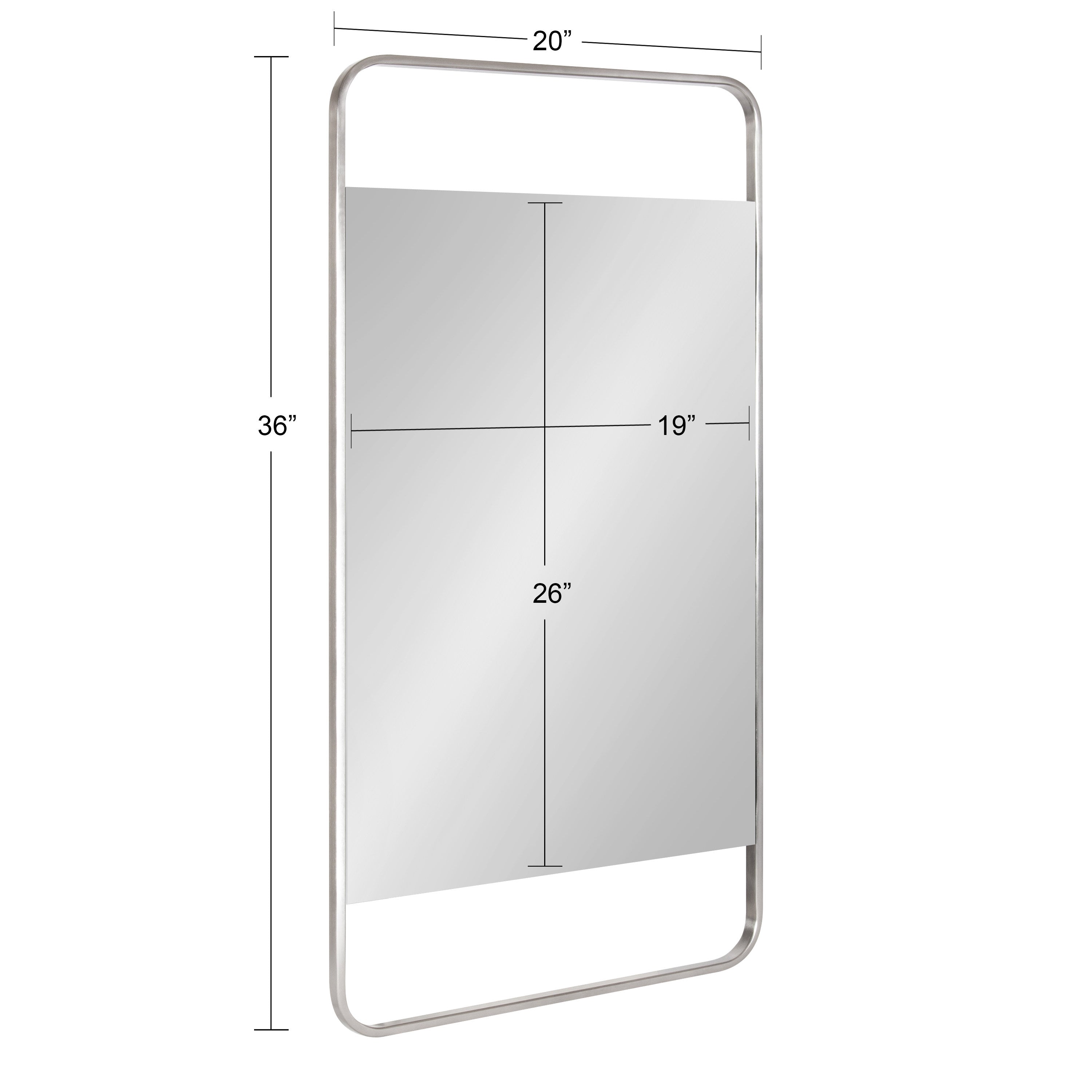 Rectangle Mirror Silver 20x36 5