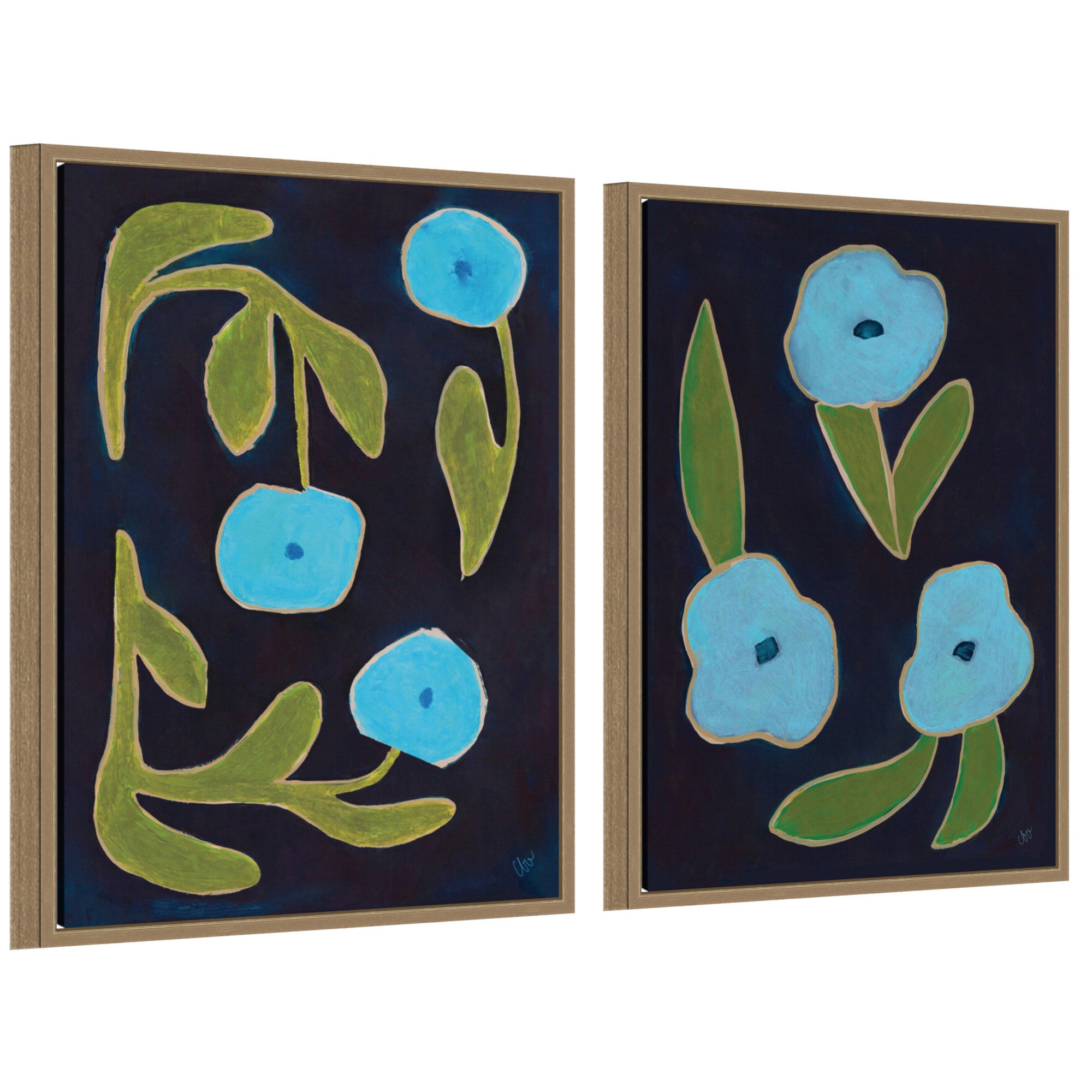 Art Set Sylvie Dark Gold 2 Piece Set 18x24 1