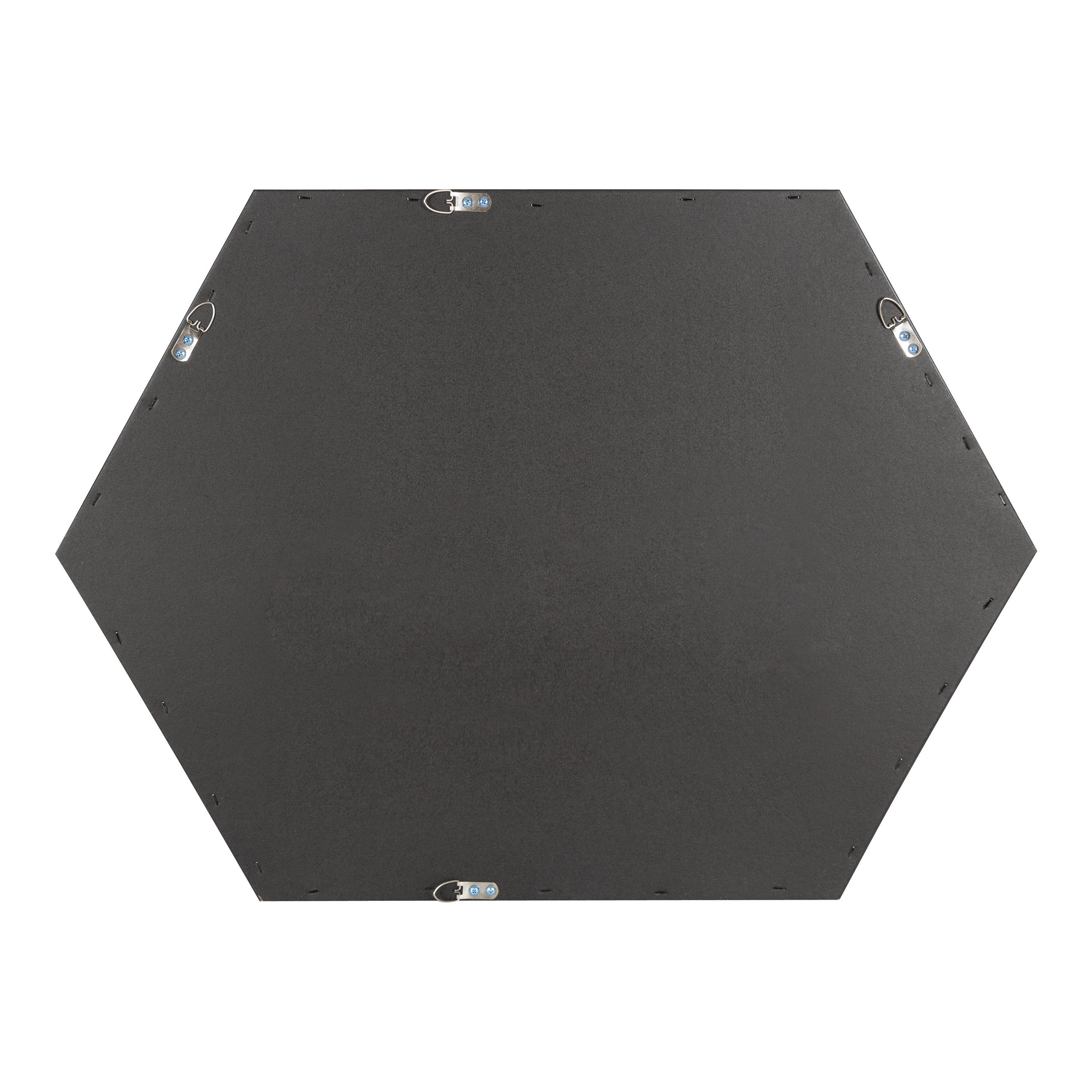 Hexagon Mirror Black 22x31 4