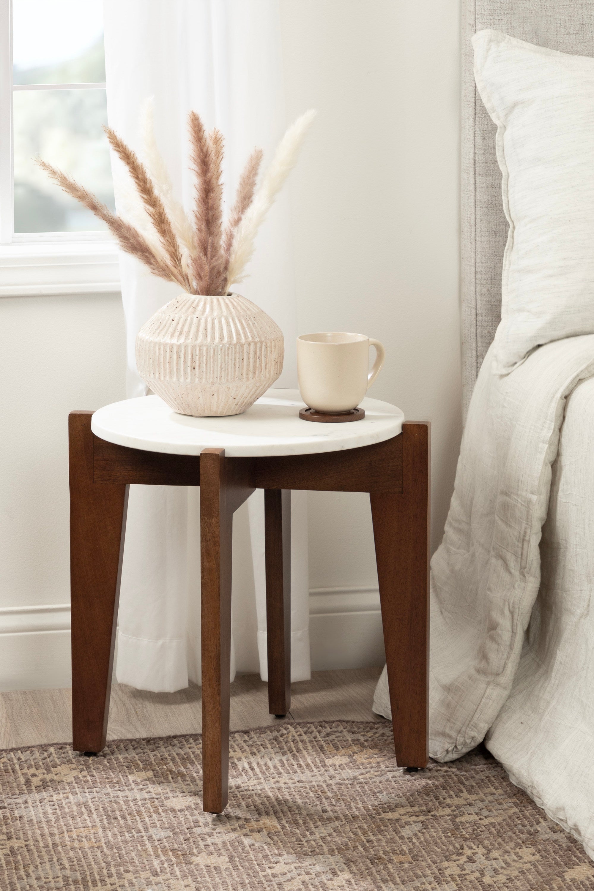 Icelyn Marble Side Table