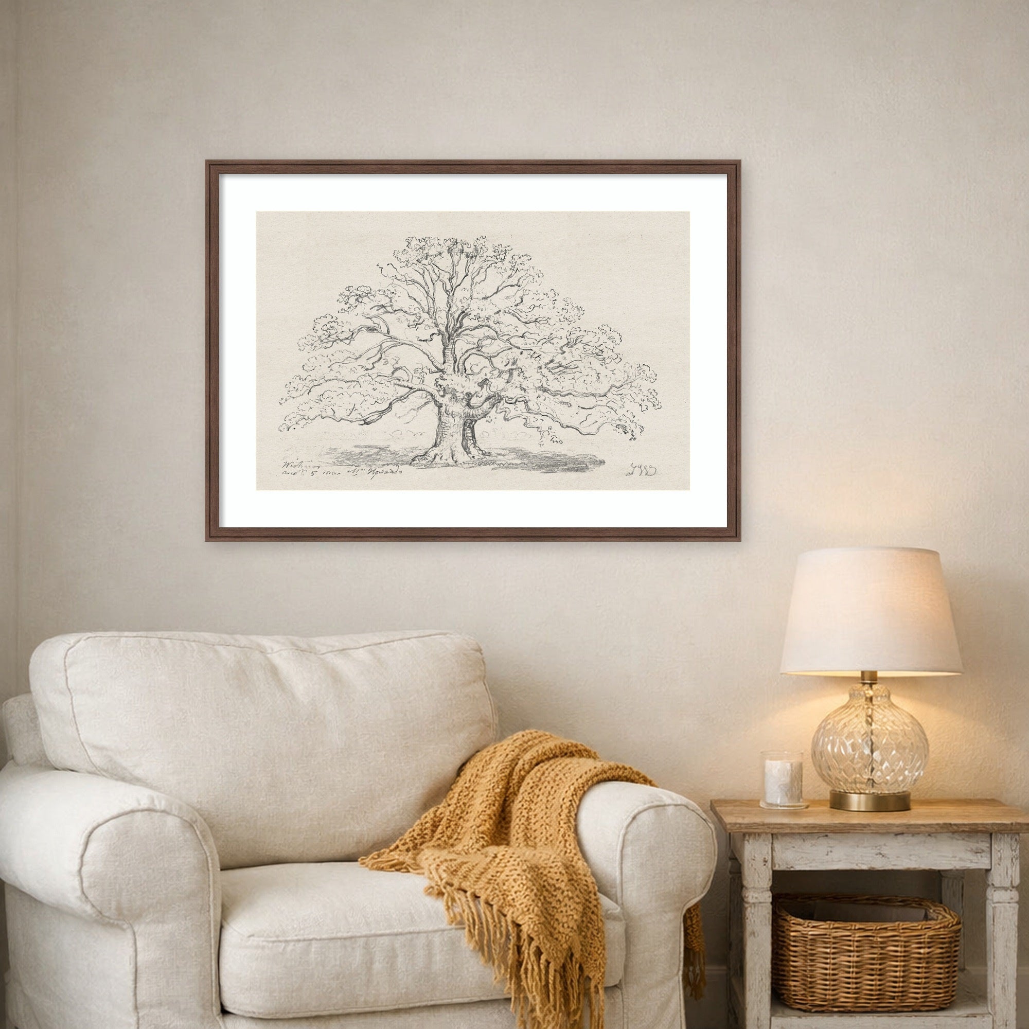 Framed Art 42 x 30 Florence Medium Brown 6