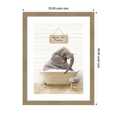 Framed Art Woodgrain Stripe Mocha 20x26 2