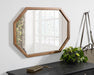 Octagon Mirror Rustic Brown 24x36 7