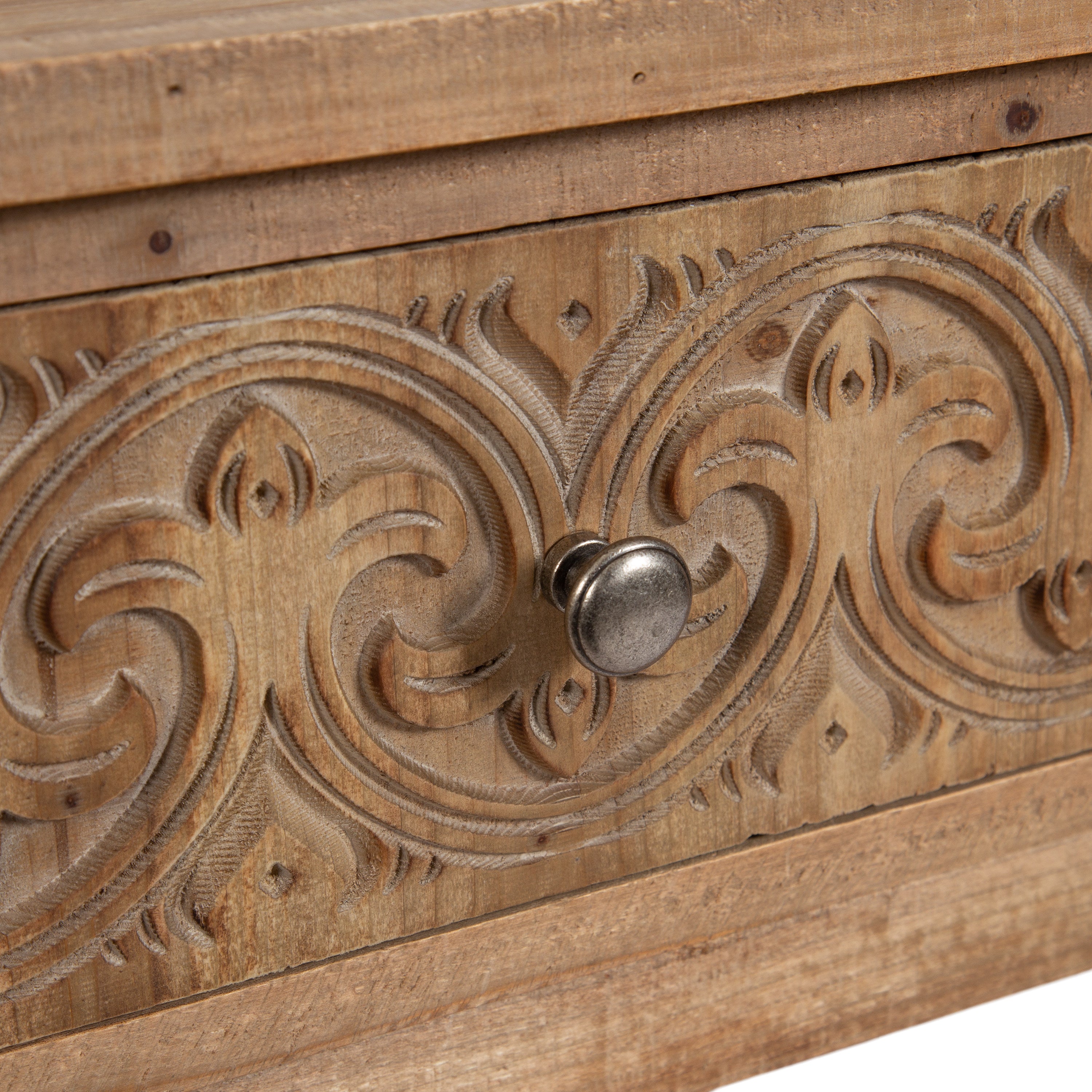 Side Table Rustic Brown 19x14x28 3
