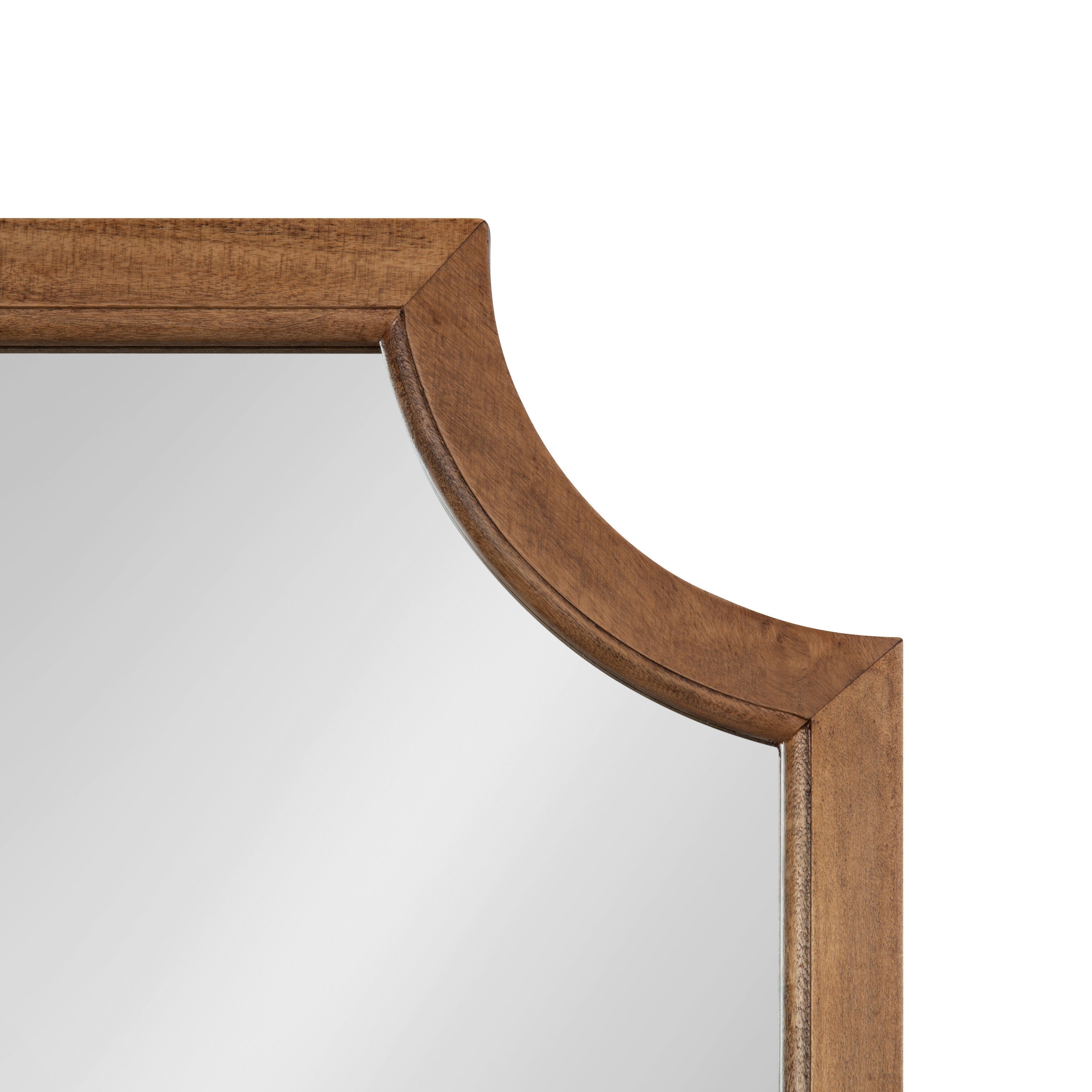 Scallop Mirror Rustic Brown 16x48 3